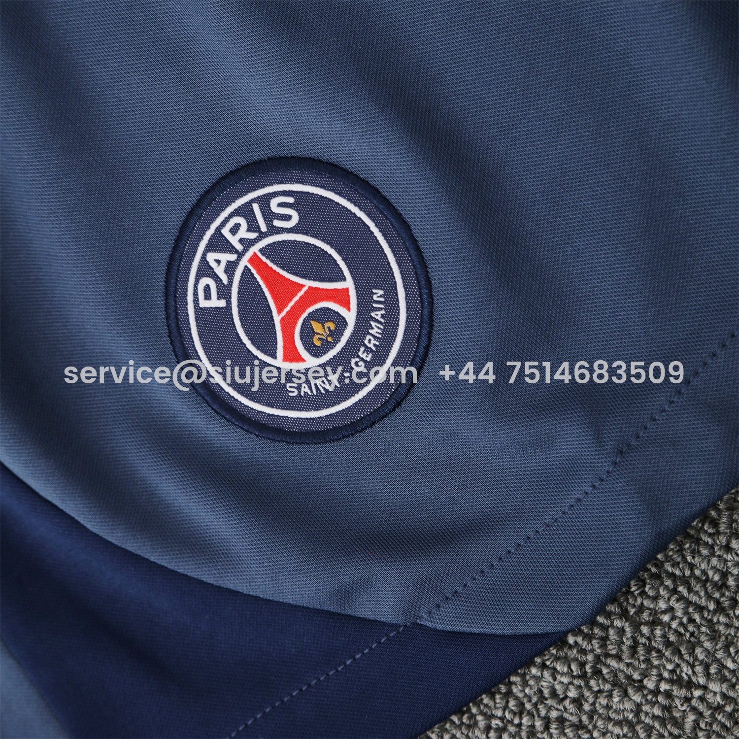 SIUjerseys-Paris Saint-Germain PSG 25-26 Vest Training Set - White Vest & Deep Blue Shorts