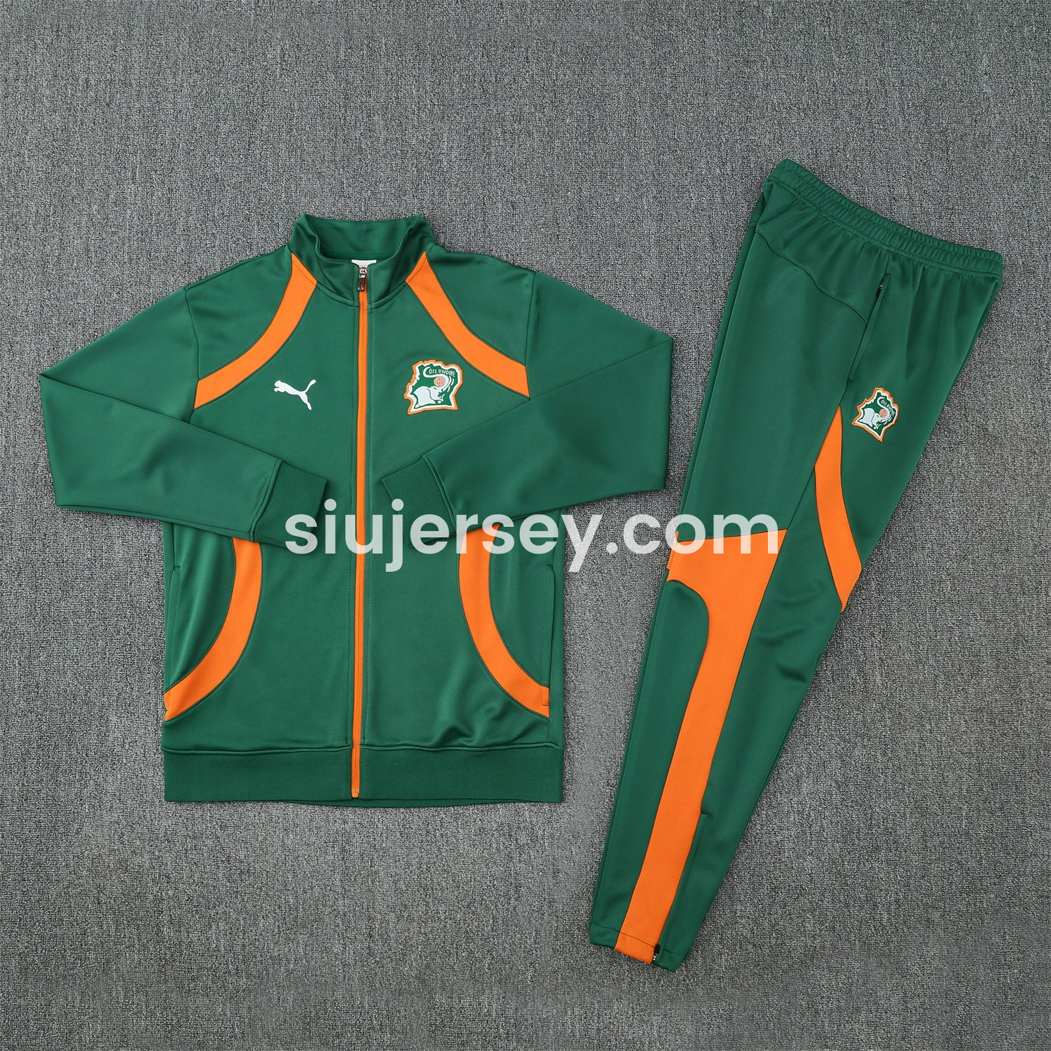 SIUjerseys-Côte d'Ivoire 25-26 Jacket Training Tracksuit - Green Jackets & Pants