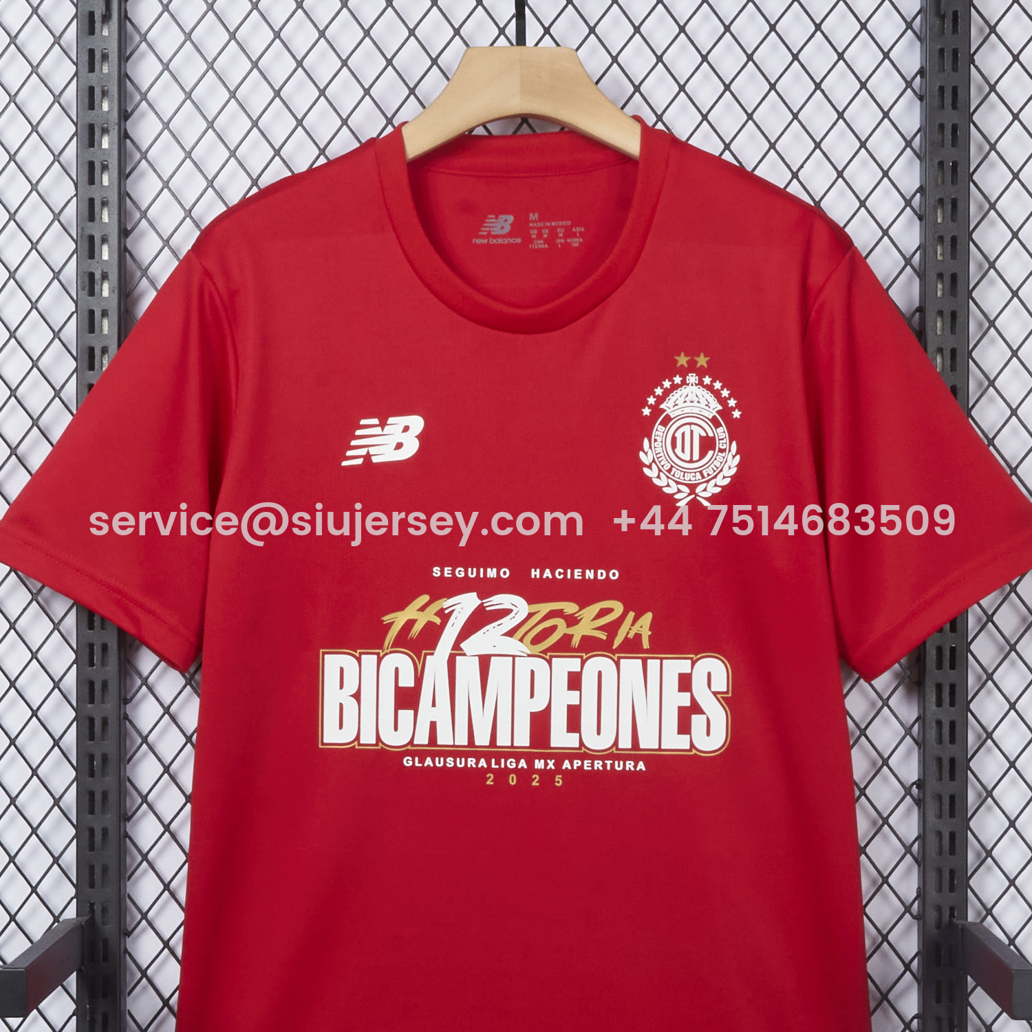 SIUjerseys-Toluca 25-26 Red Champion Commemorative Jersey - Fans Version