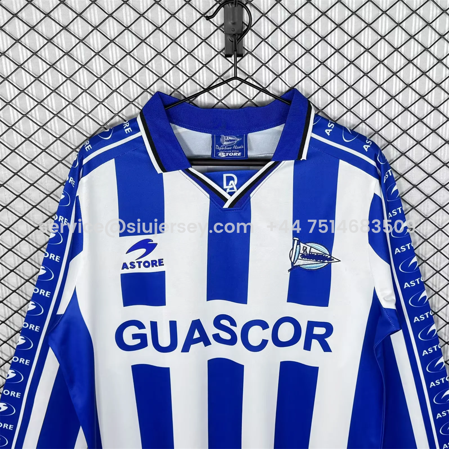 SIUjerseys-Retro Deportivo Alavés 1998-99 Home Long Sleeves Jersey