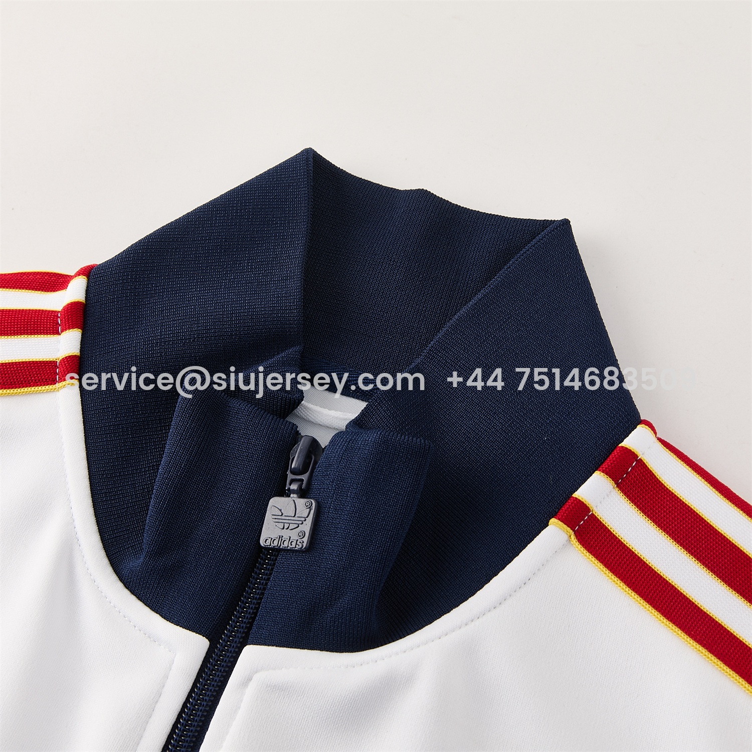 SIUjerseys-AS Roma 25-26 Originals LFSTLR Jacket Training Tracksuit - White Top and Blue Pant