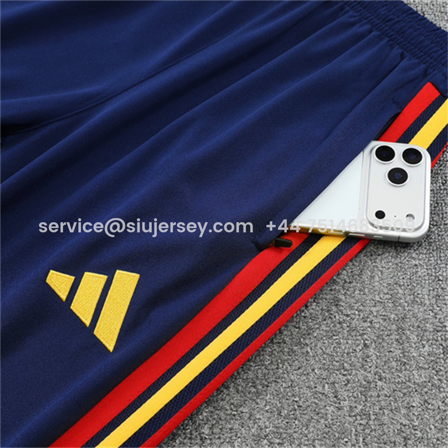 SIUjerseys-Spain 2026 Kids Long Sleeve Training Set - Royal Blue Top & Pants
