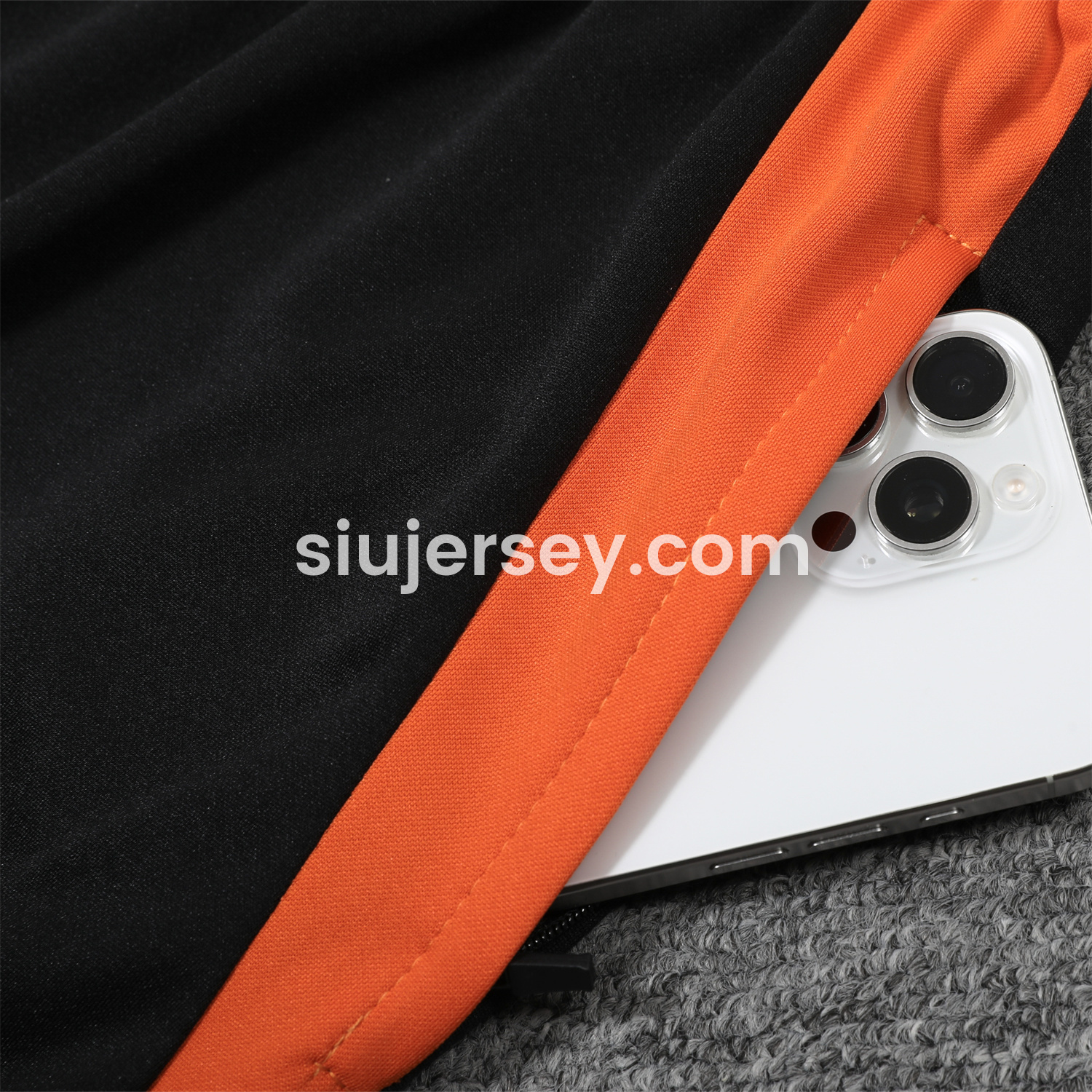 SIUjerseys-Colombia 25-26 POLO Short-Sleeve Training Set - Orange Top and Black Pants
