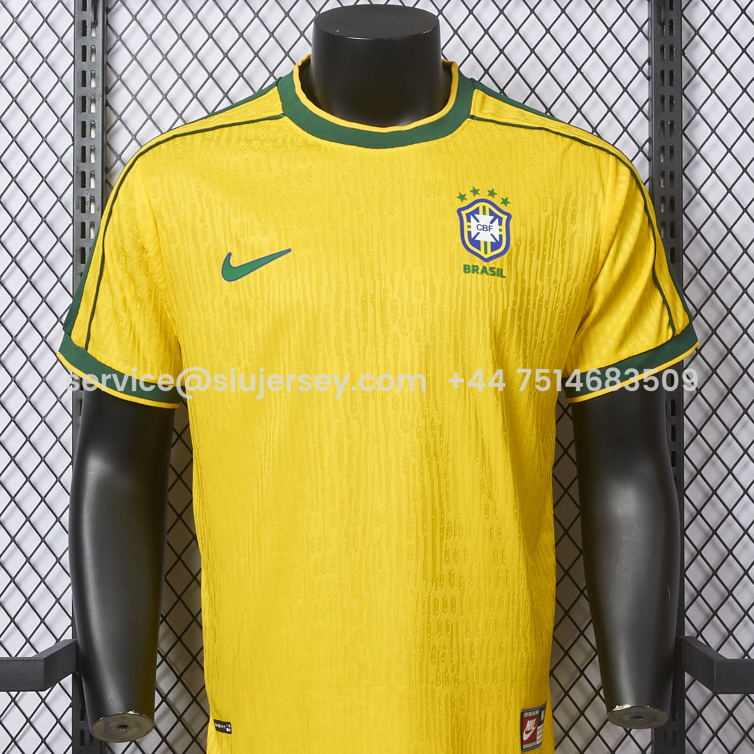 SIUjerseys-Retro Brazil 1998 Home Jersey - Player Version