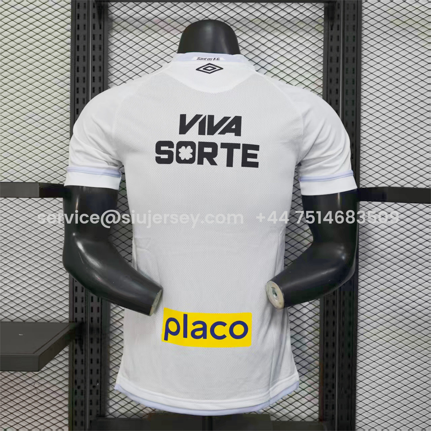 SIUjerseys-Santos 2025-26 Home White Jersey With Sponsors - Player Version