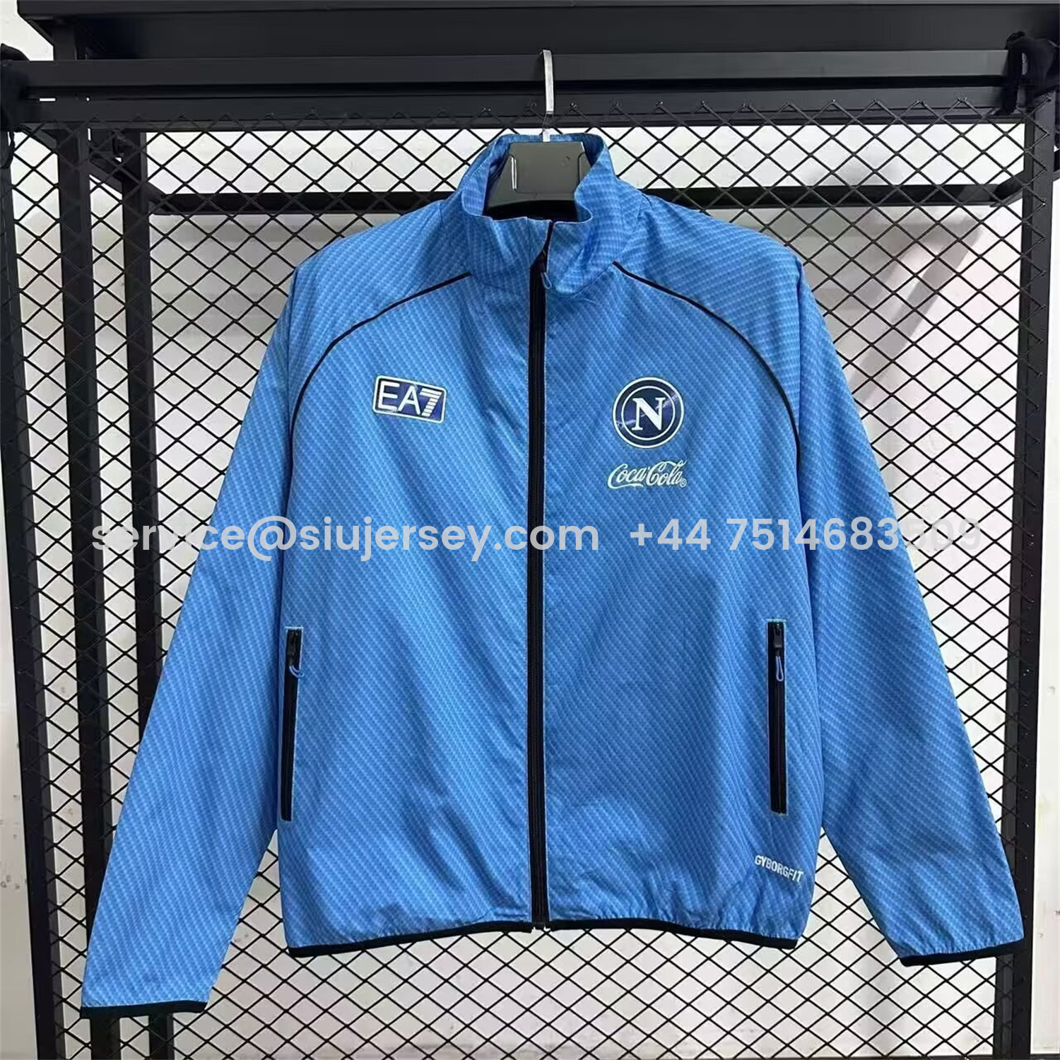 SIUjerseys-Napoli 25-26 Windbreaker Jacket - Blue