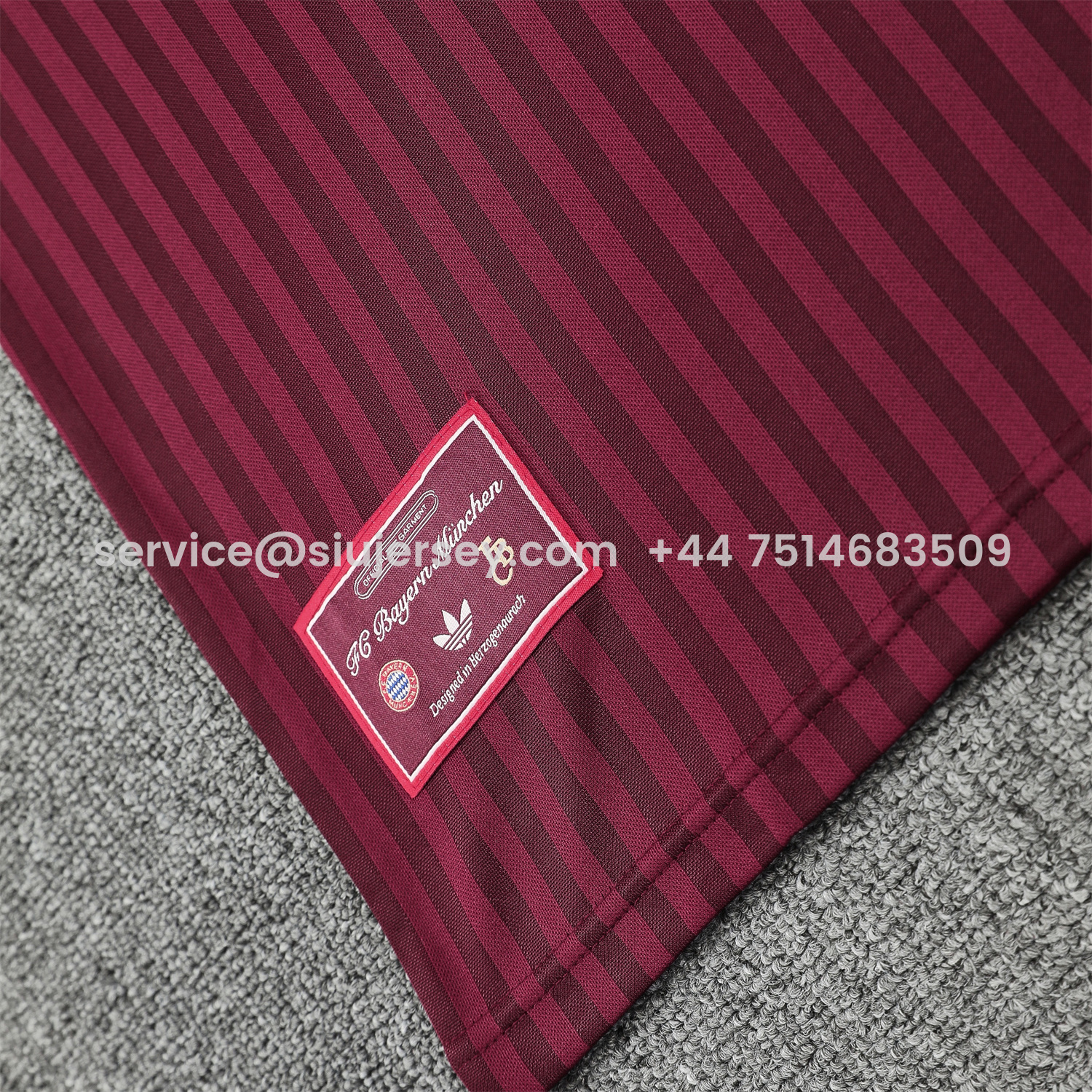 SIUjerseys-Bayern Munich 25-26 Vest Training Set - Wine Red Lines Vest & Wine Red Lines Shorts