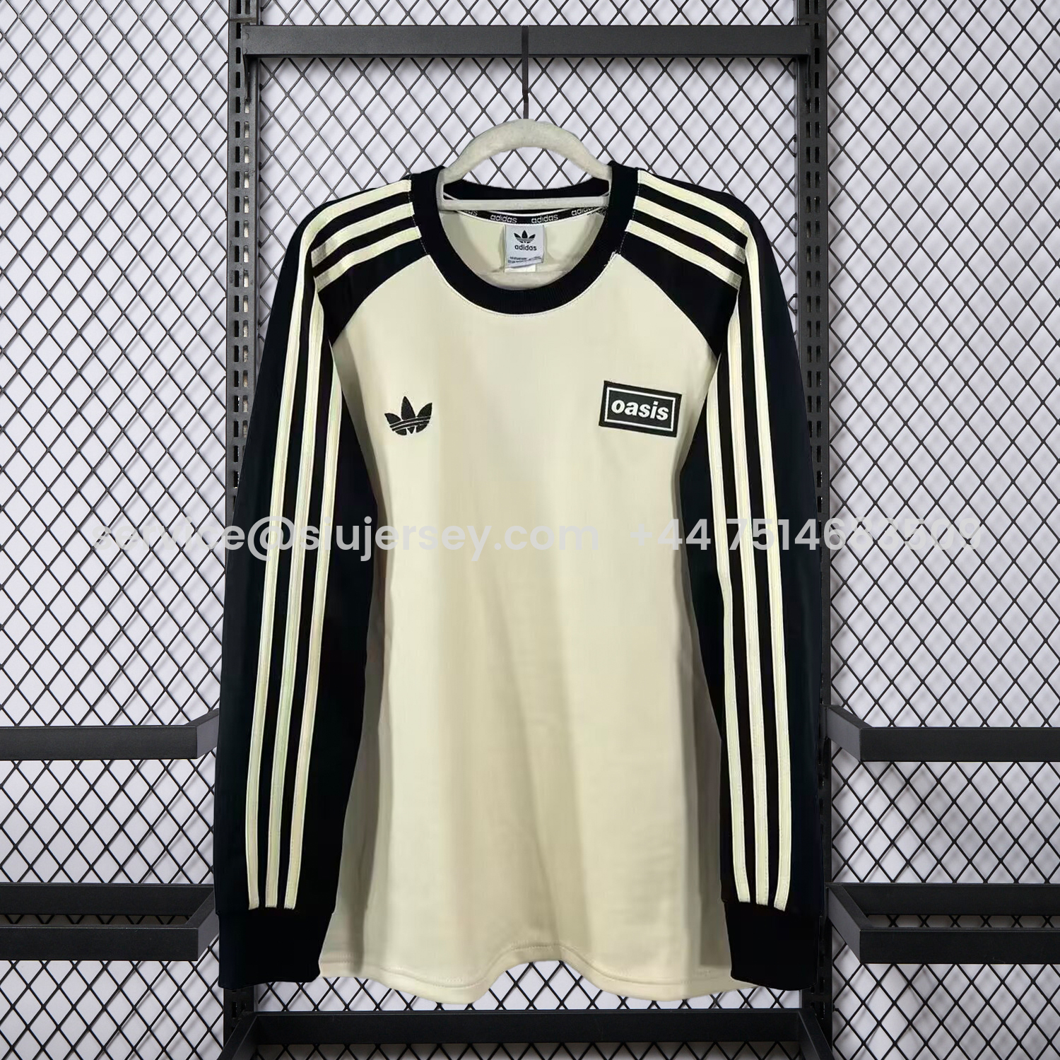 SIUjerseys-Adidas 25-26 Oasis Originals Tour Cream Long Sleeves Jersey - Fans Version