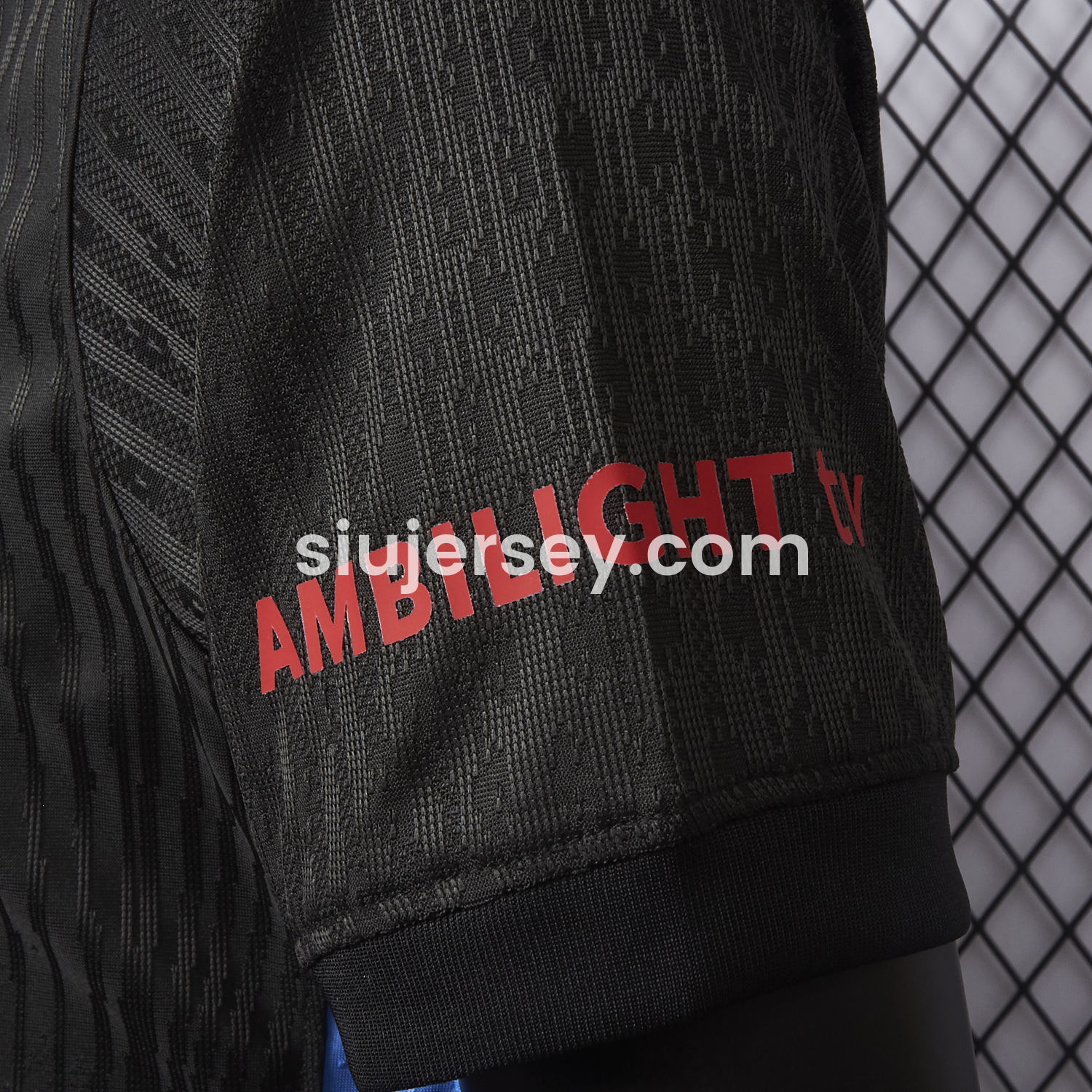 SIUjerseys-【New】Barcelona x Travis Scott 24-25 Away Pure Black Jersey - Player Version