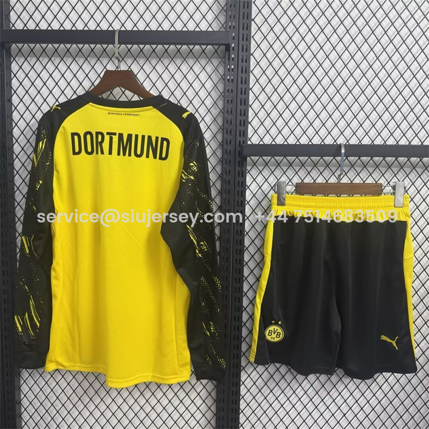 SIUjerseys-Dortmund 25-26 Home Long Sleeves Kids Kit