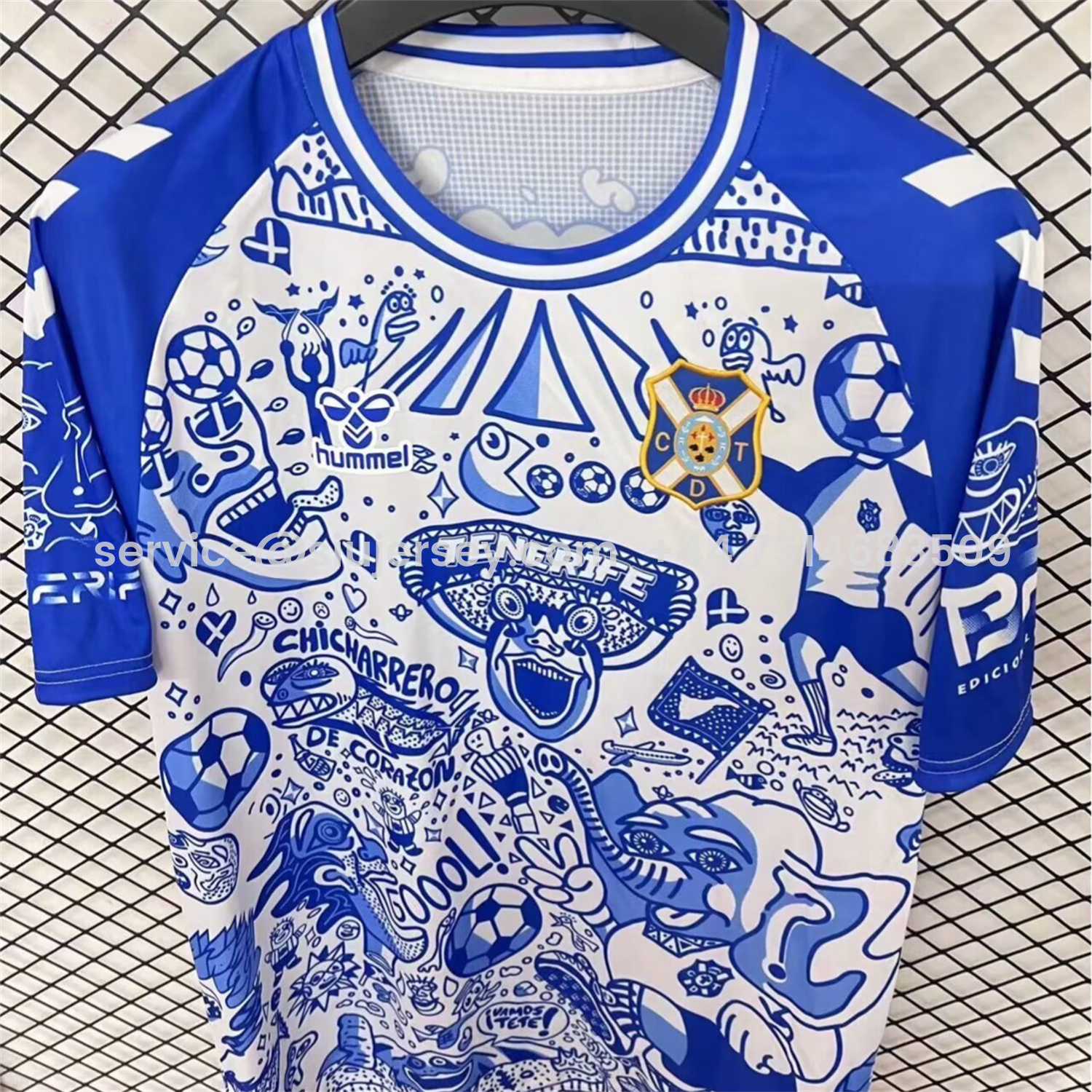 SIUjerseys-Tenerife 25-26 Blue Graffiti Special Edition Jersey - Fans Version