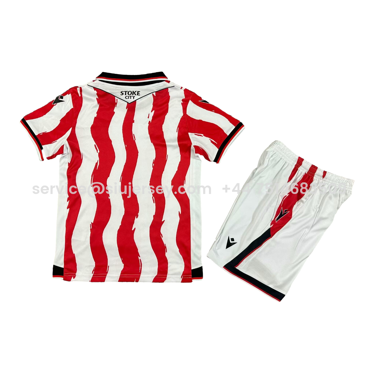 SIUjerseys-Stoke City 25-26 Home Kids Kit
