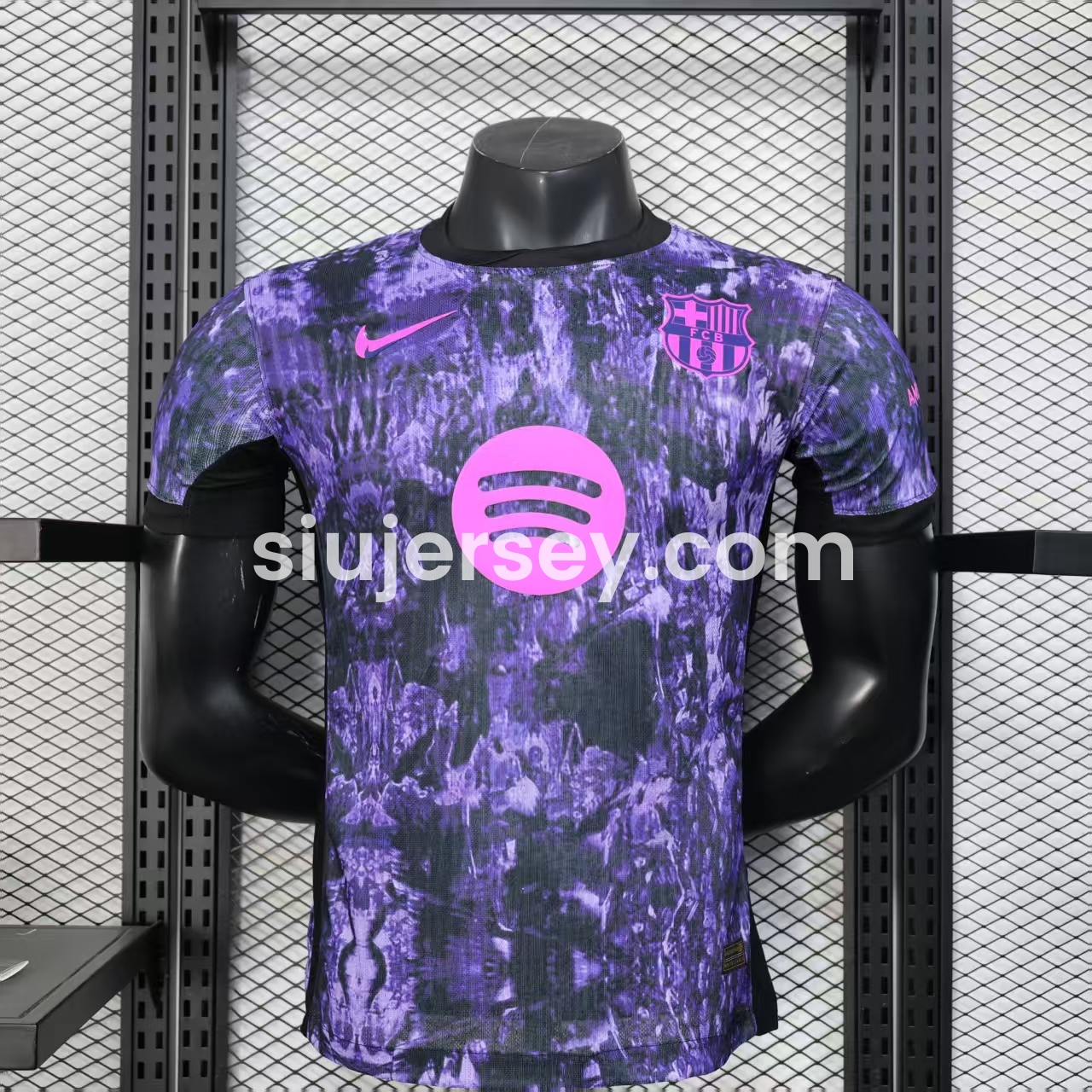 SIUjerseys-Barcelona 25-26 Purple Rock Pattern Jersey - Player Version
