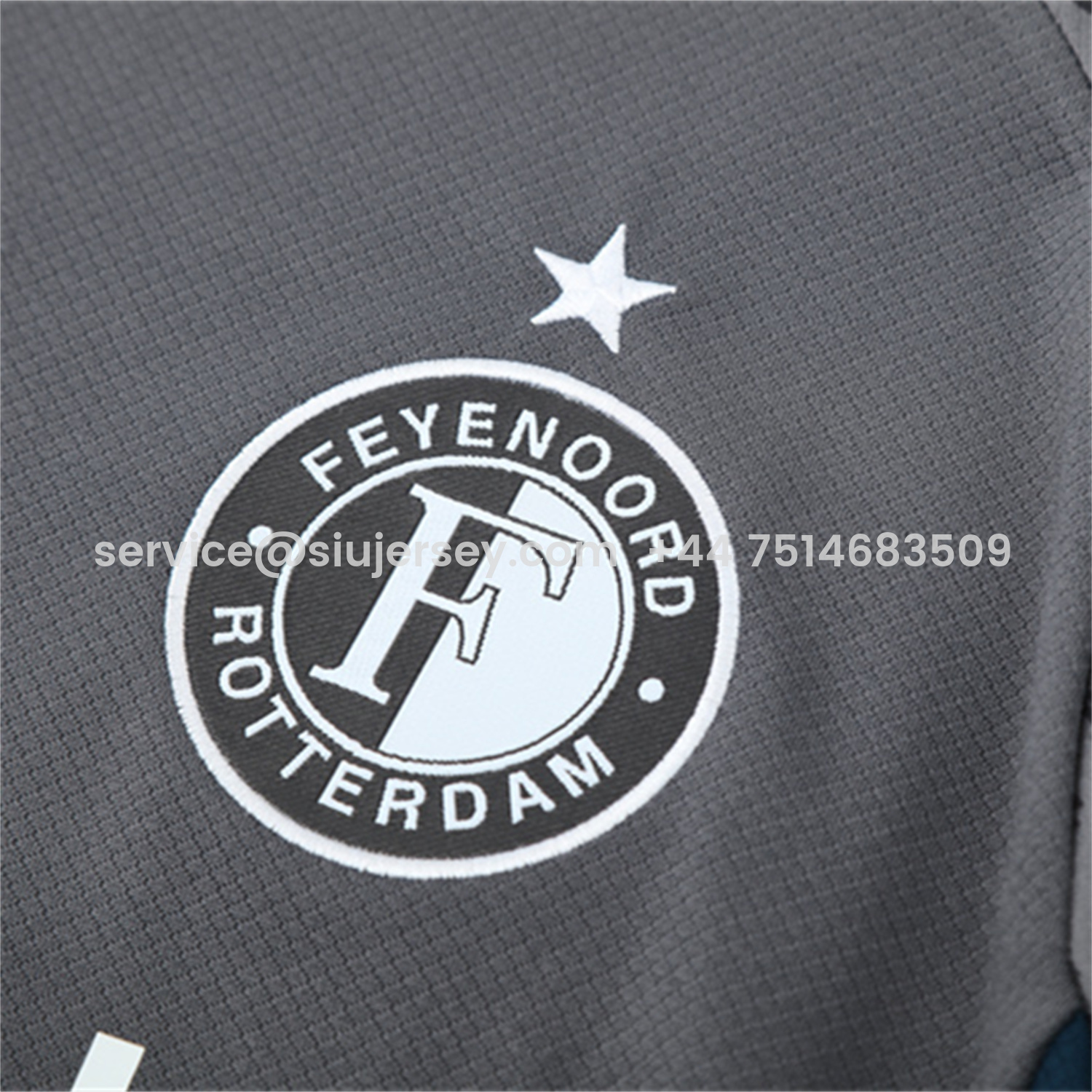 SIUjerseys-Feyenoord 25-26 Kids Short-Sleeve Training Set - Dark Gray Top & Dark Gray Shorts