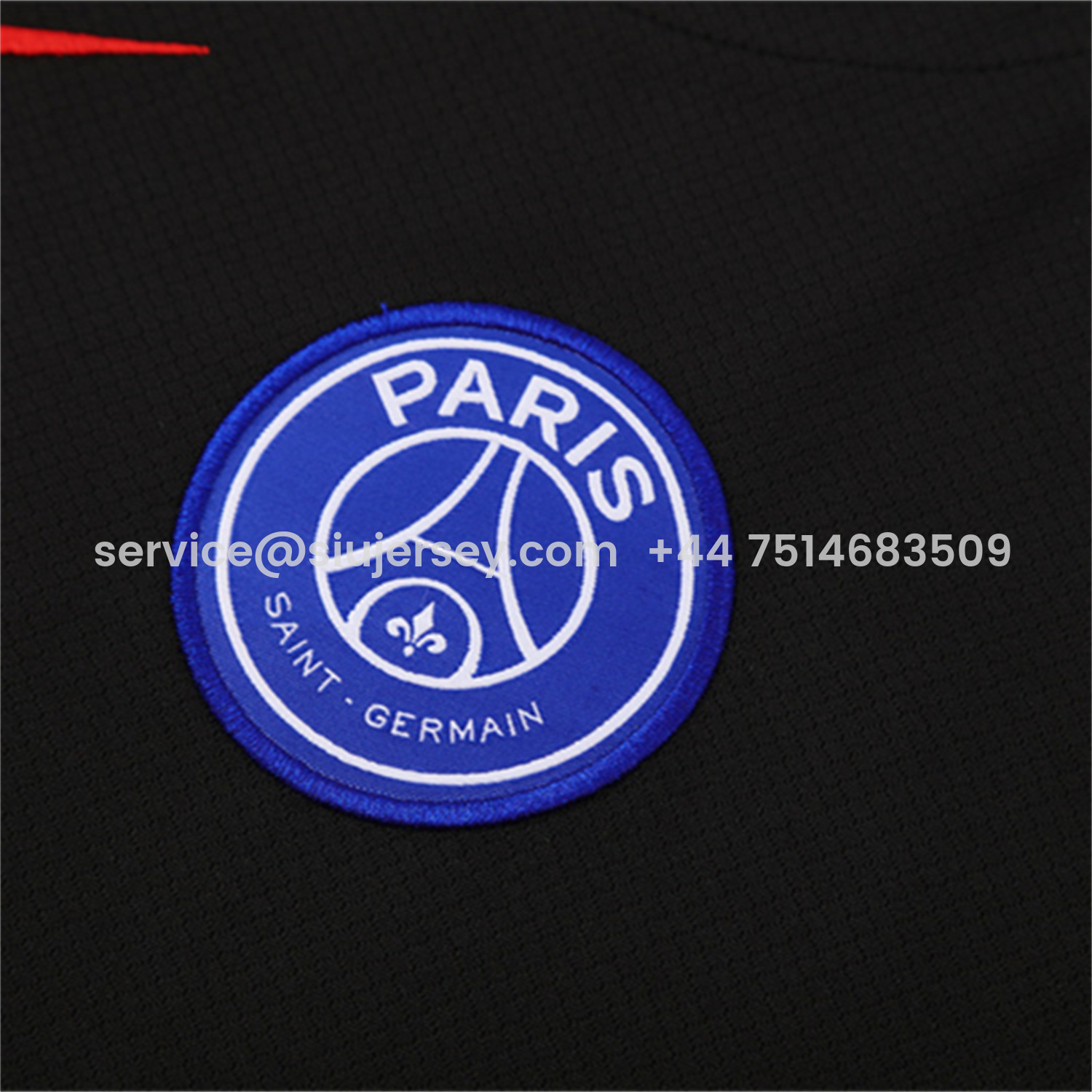 SIUjerseys-Paris Saint-Germain PSG 25-26 Kids Short-Sleeve Training Set - White Edge Black Top & Black Shorts