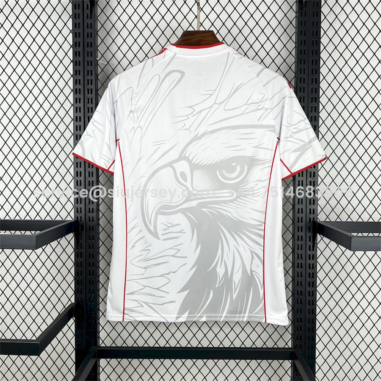 SIUjerseys-Benfica 24-25 White Red Concept Jersey with Grey Eagle - Fans Version