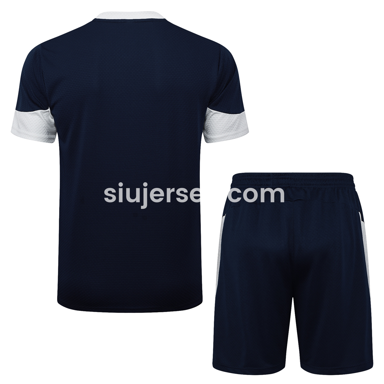 SIUjerseys-Portugal 25-26 Short-Sleeve Training Set - Deep Blue Top and Shorts