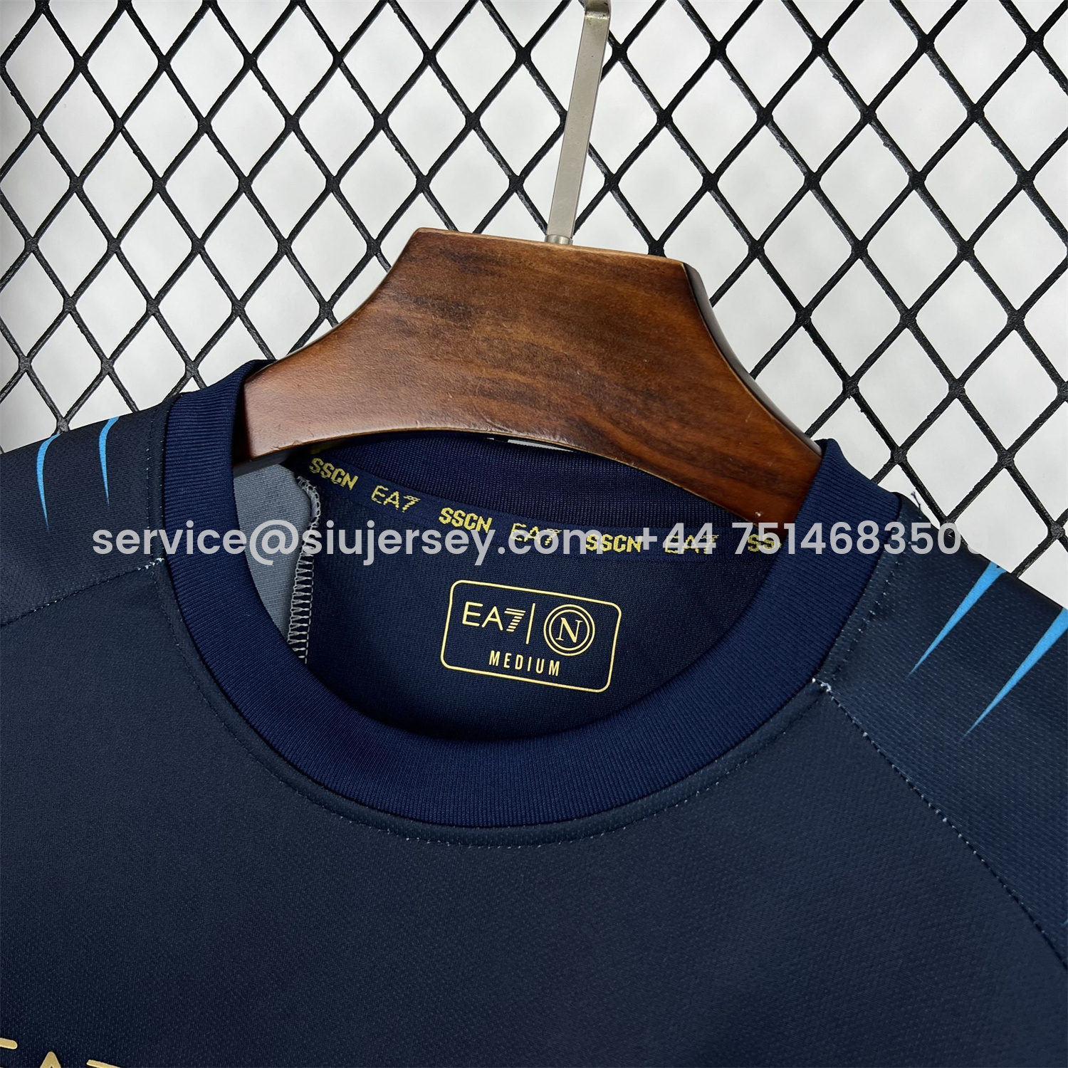 SIUjerseys-Napoli 25-26 CocaCola Dark Blue Special Long Sleeves Jersey - Fans Version