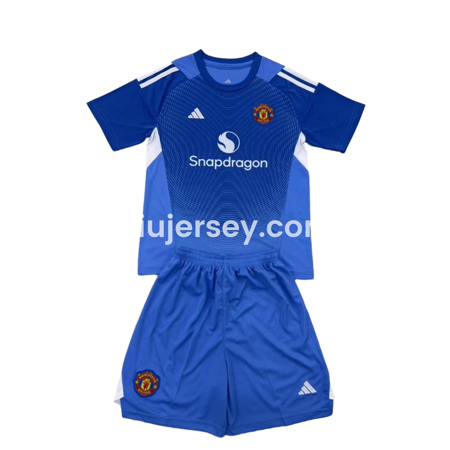 SIUjerseys-Manchester United 2025 Blue Goalkeeper Kids Kit