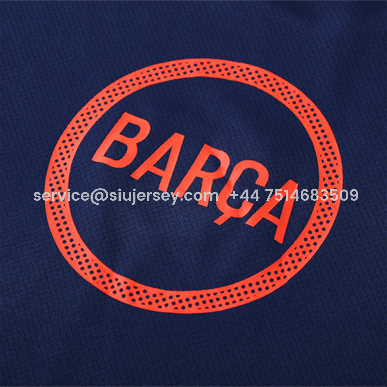 SIUjerseys-Barcelona 25-26 Kids Short-Sleeve Training Set - Royal Blue Top Orange Sponsor & Royal Blue Shorts