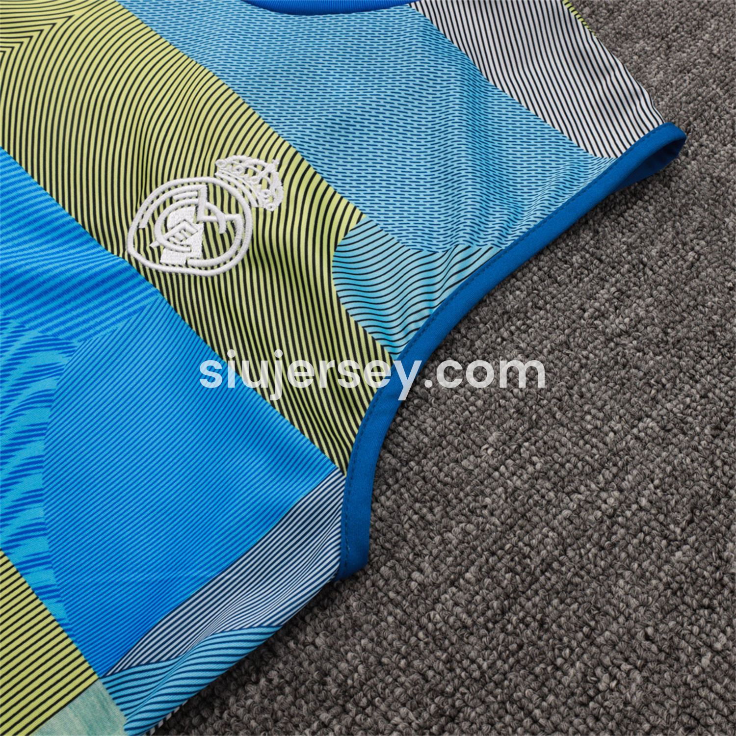 SIUjerseys-Real Madrid 25-26 Vest Training Set - Blue-Gray Camouflage Vest and Black Shorts