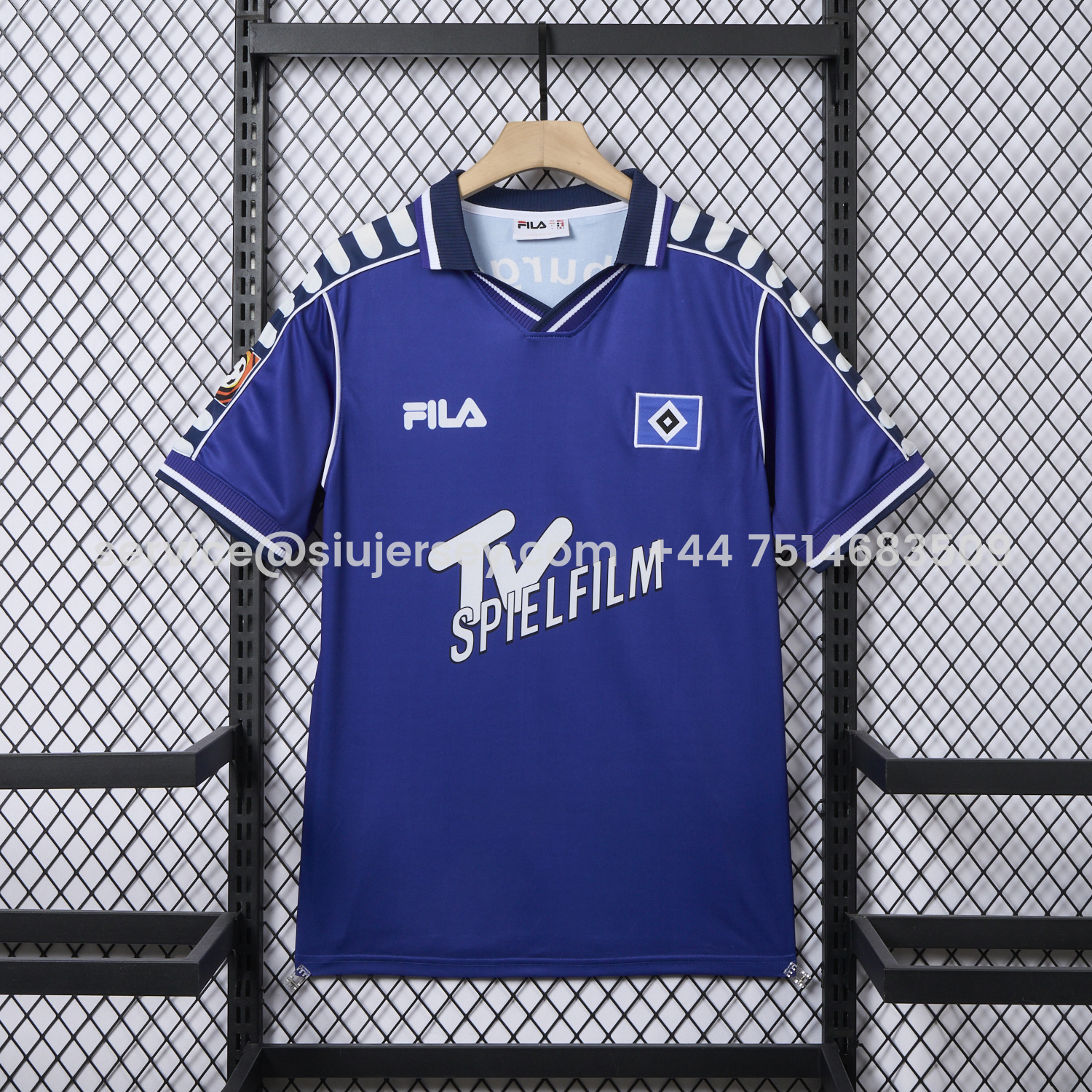 SIUjerseys-Retro Hamburger SV 2000-01 Away Blue Jersey