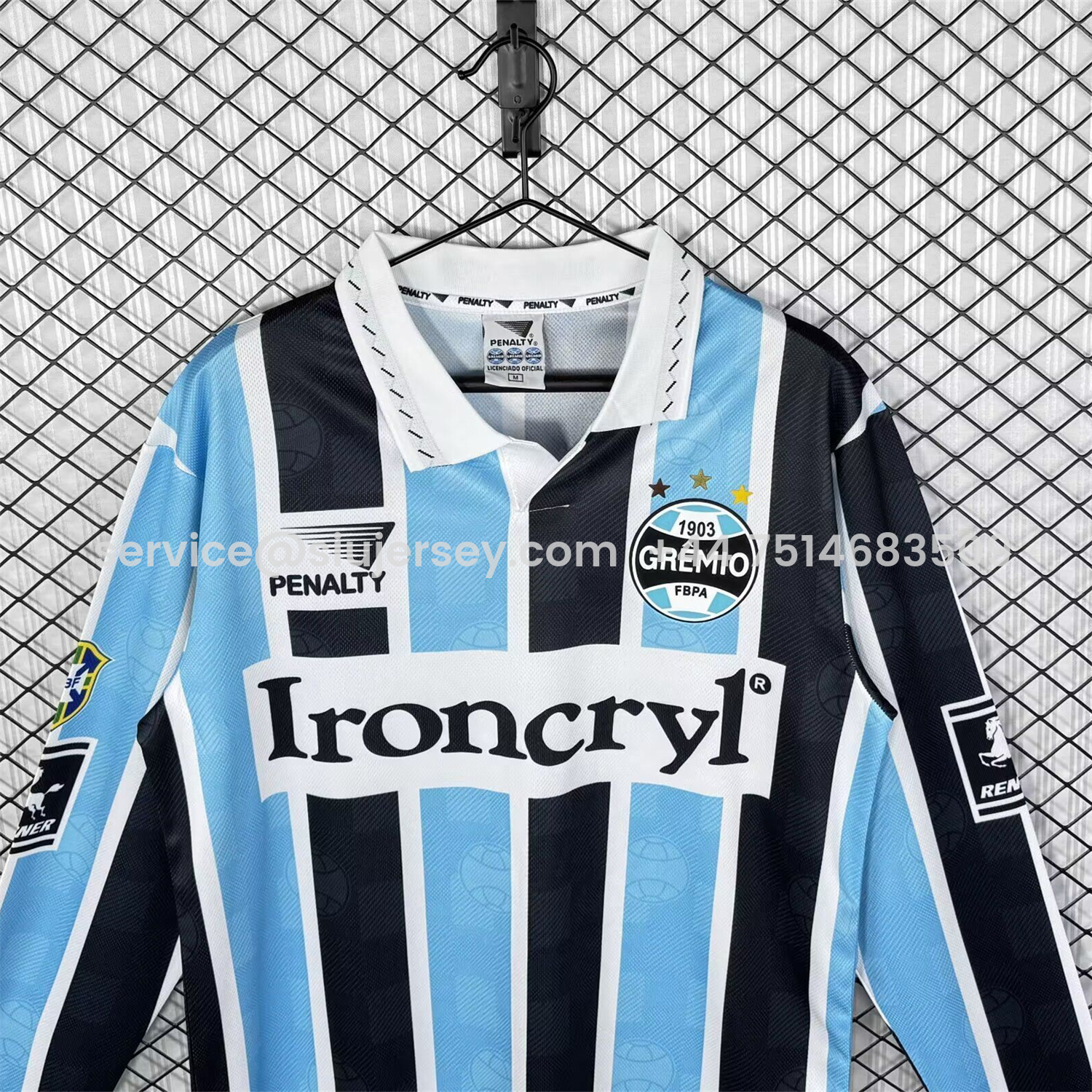 SIUjerseys-Retro Gremio 1997 Home Long Sleeves Jersey - Fans Version