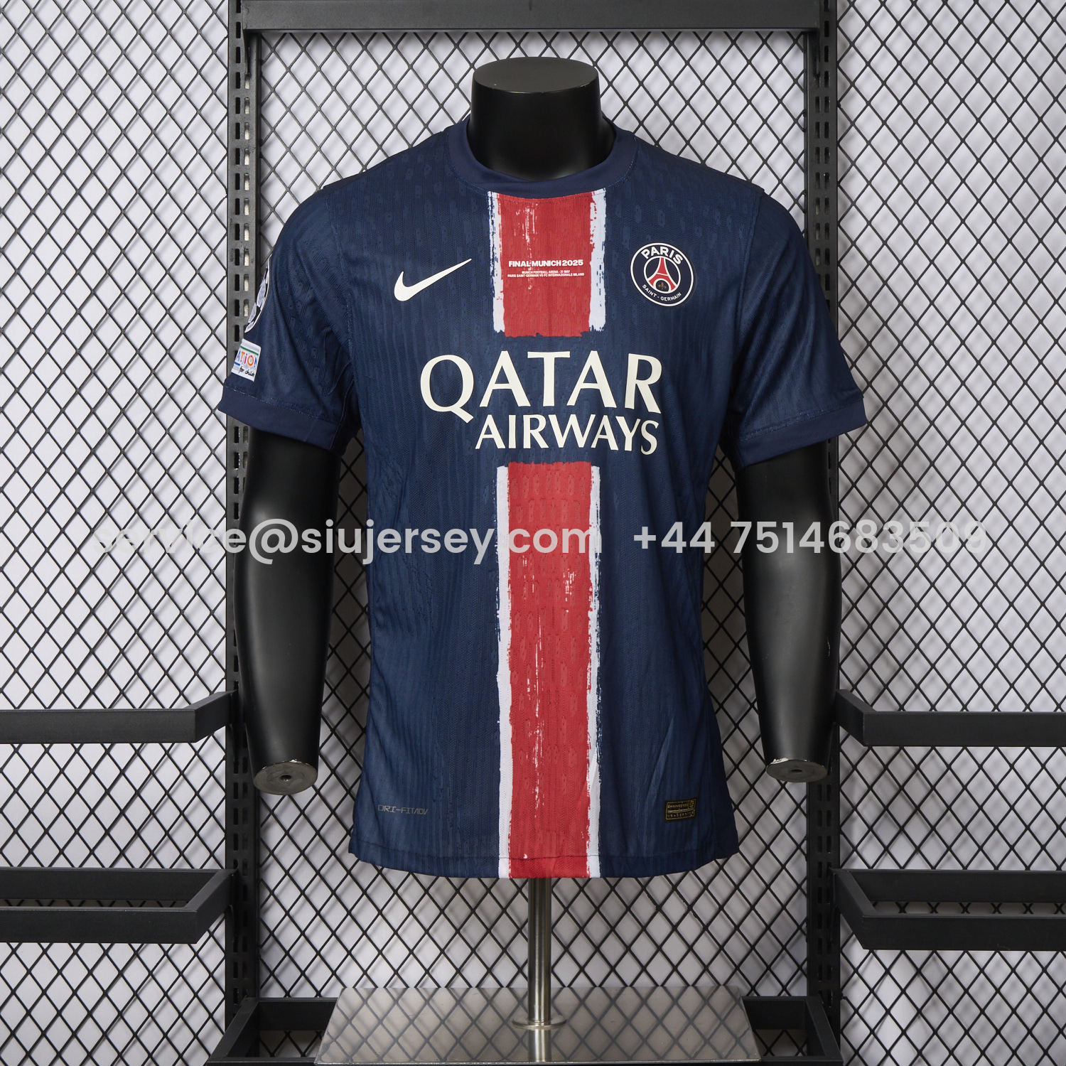 SIUjerseys-Paris Saint-Germain PSG 24-25 Home Champions League Final Jersey - Player Version