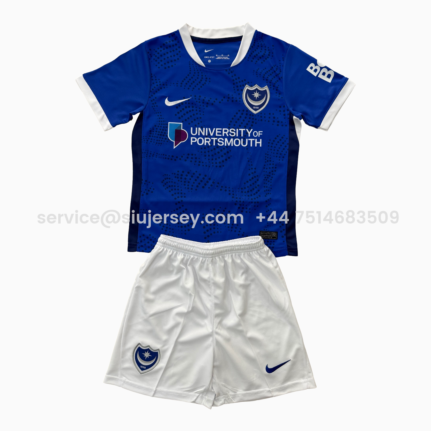 SIUjerseys-Portsmouth 25-26 Home Kids Kit