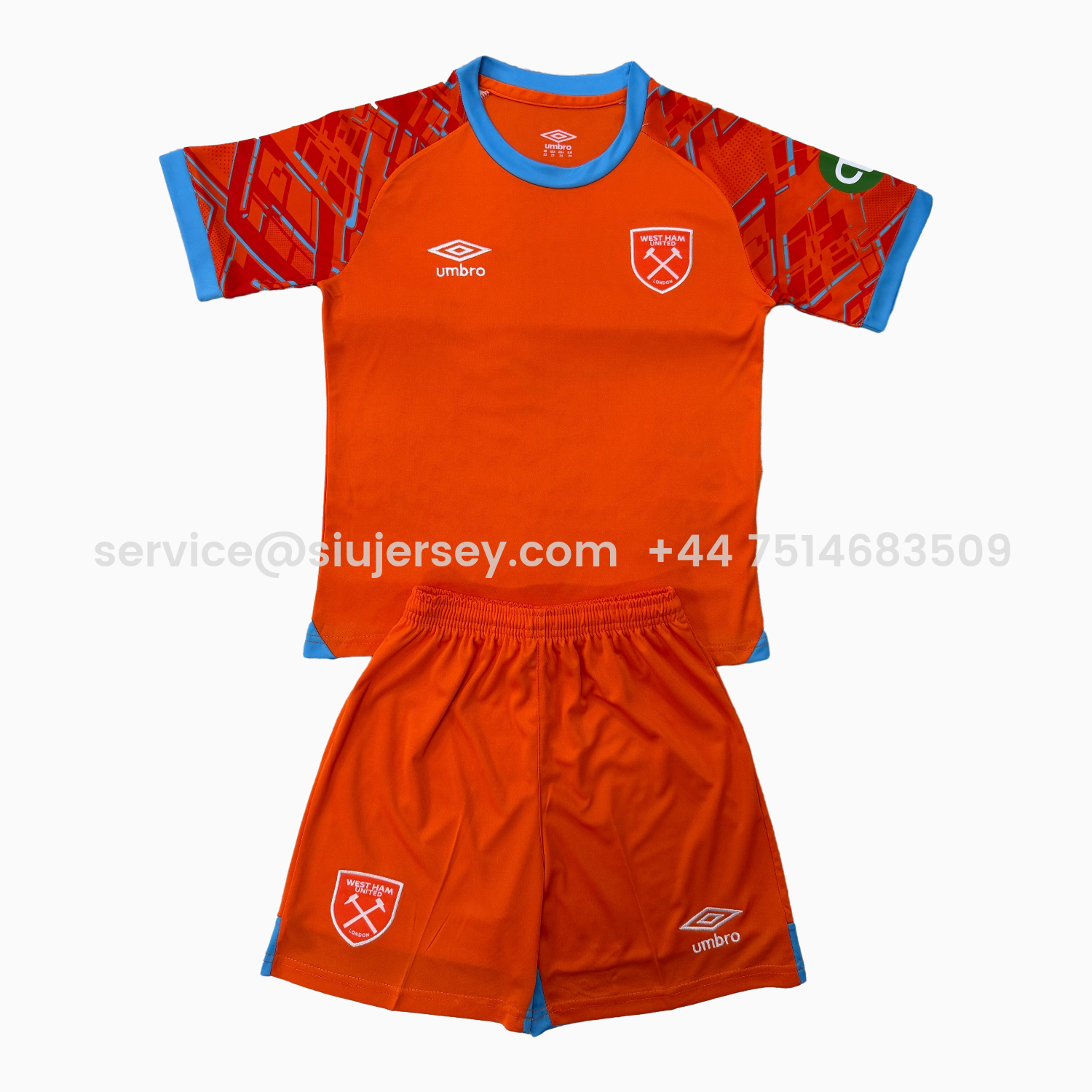 SIUjerseys-West Ham United 25-26 Orange Goalkeeper Kids Kit