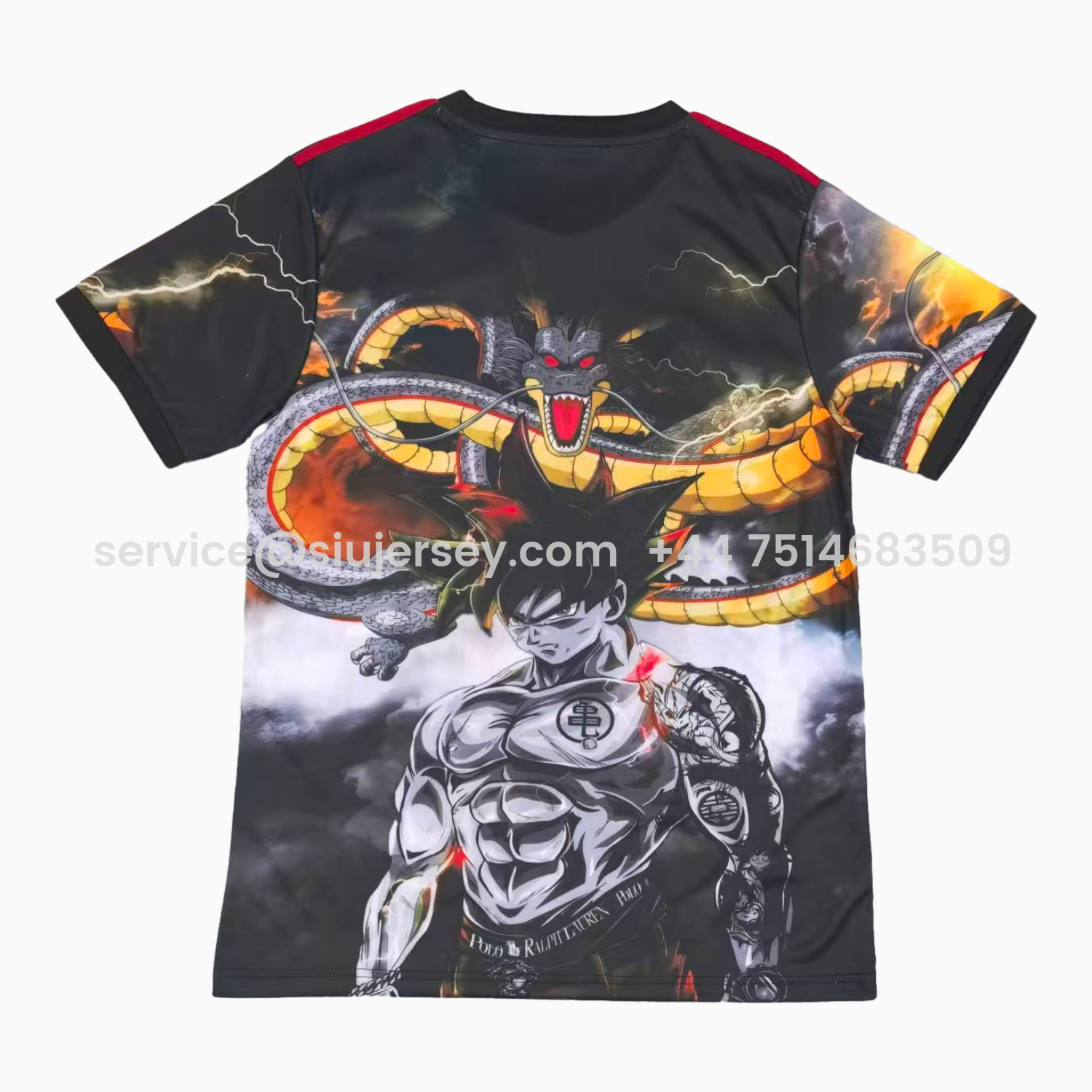 SIUjerseys-Japan 25-26 Black Goku And Shenron Special Jersey - Fans Version