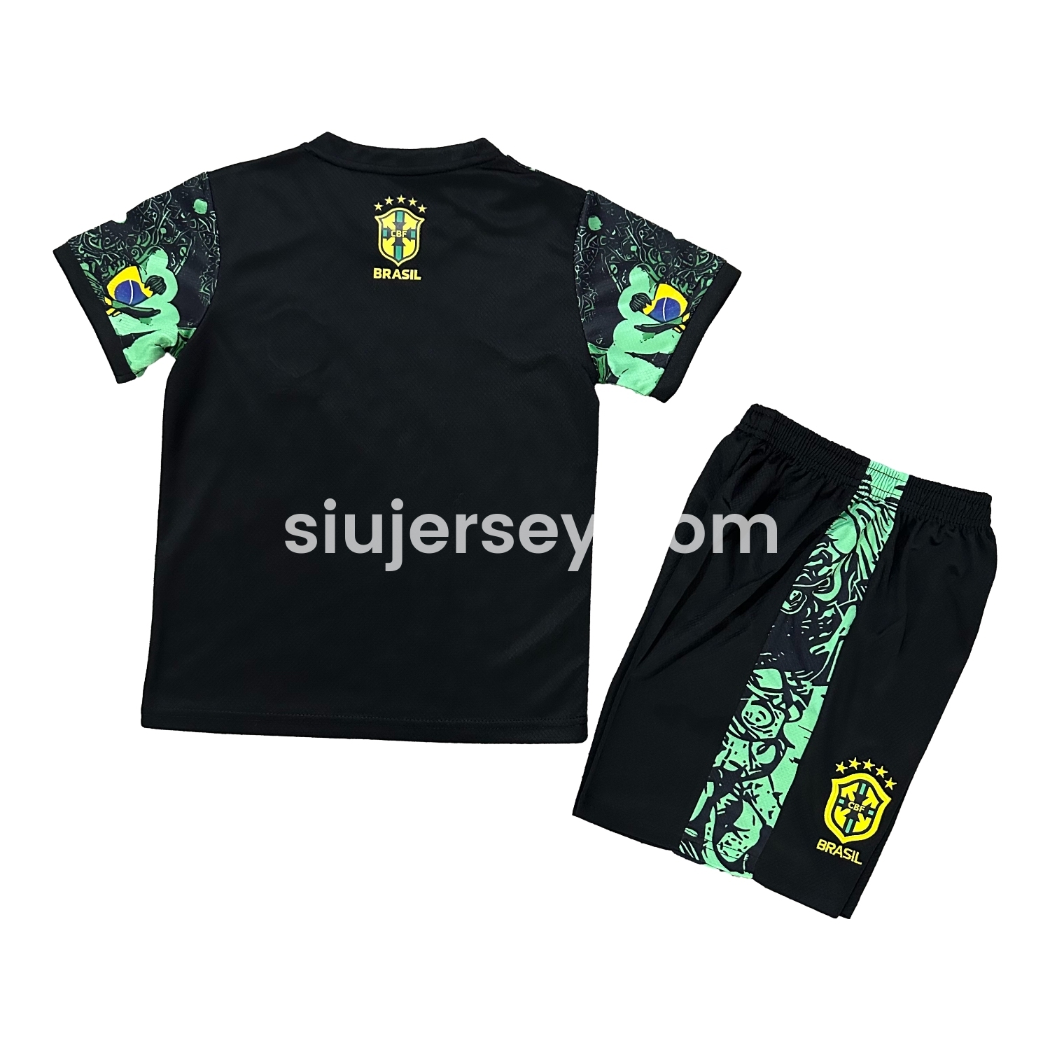 SIUjerseys-Brazil 25-26 Christ the Redeemer Statue Kids Kit - Green