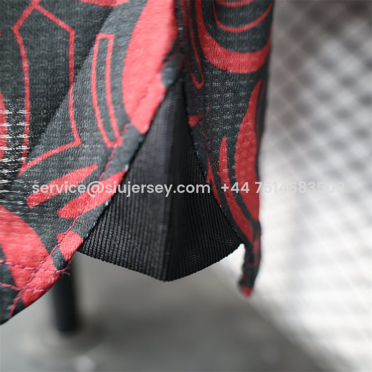 SIUjerseys-Club Deportivo Palestino Palestine 25-26 Red Flowers Black Jersey - Player Version