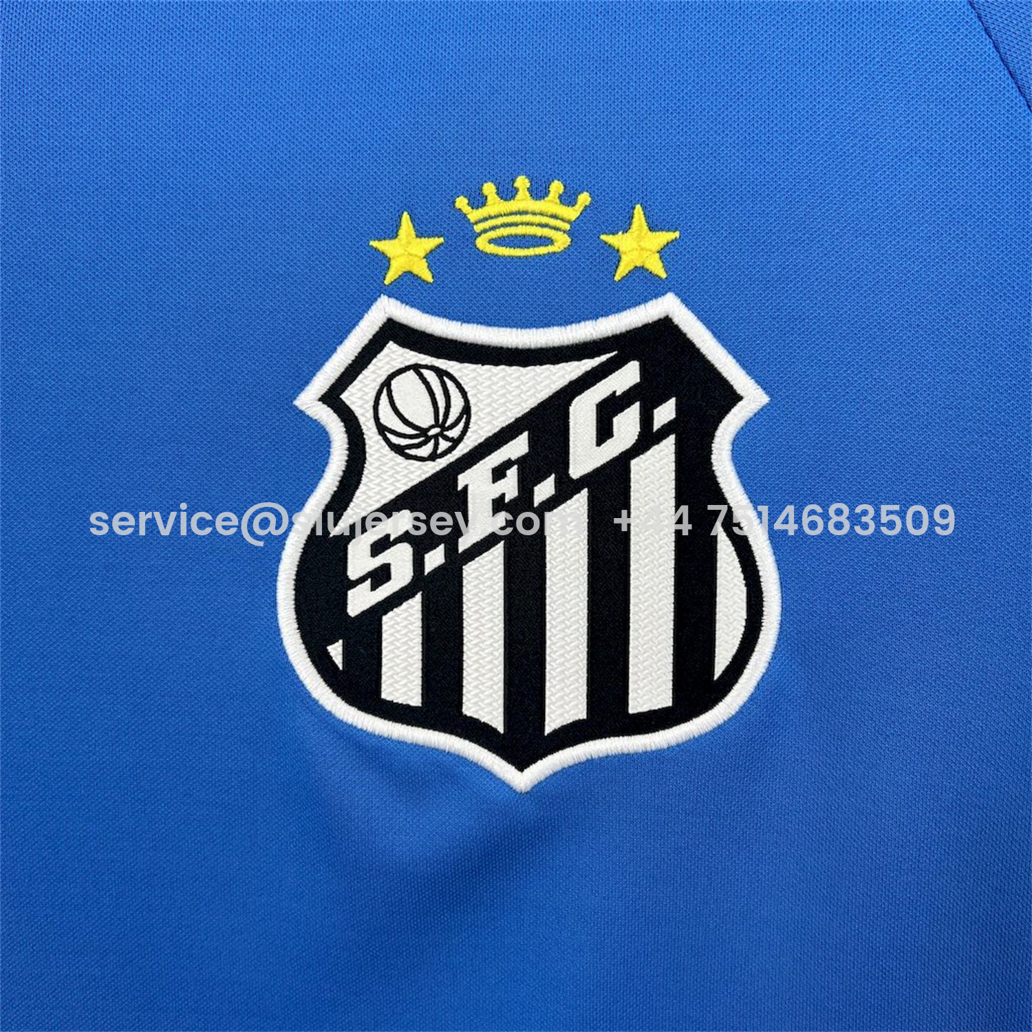 SIUjerseys-Santos 25-26 Blue Goalkeeper Unsponsored Jersey - Fans Version