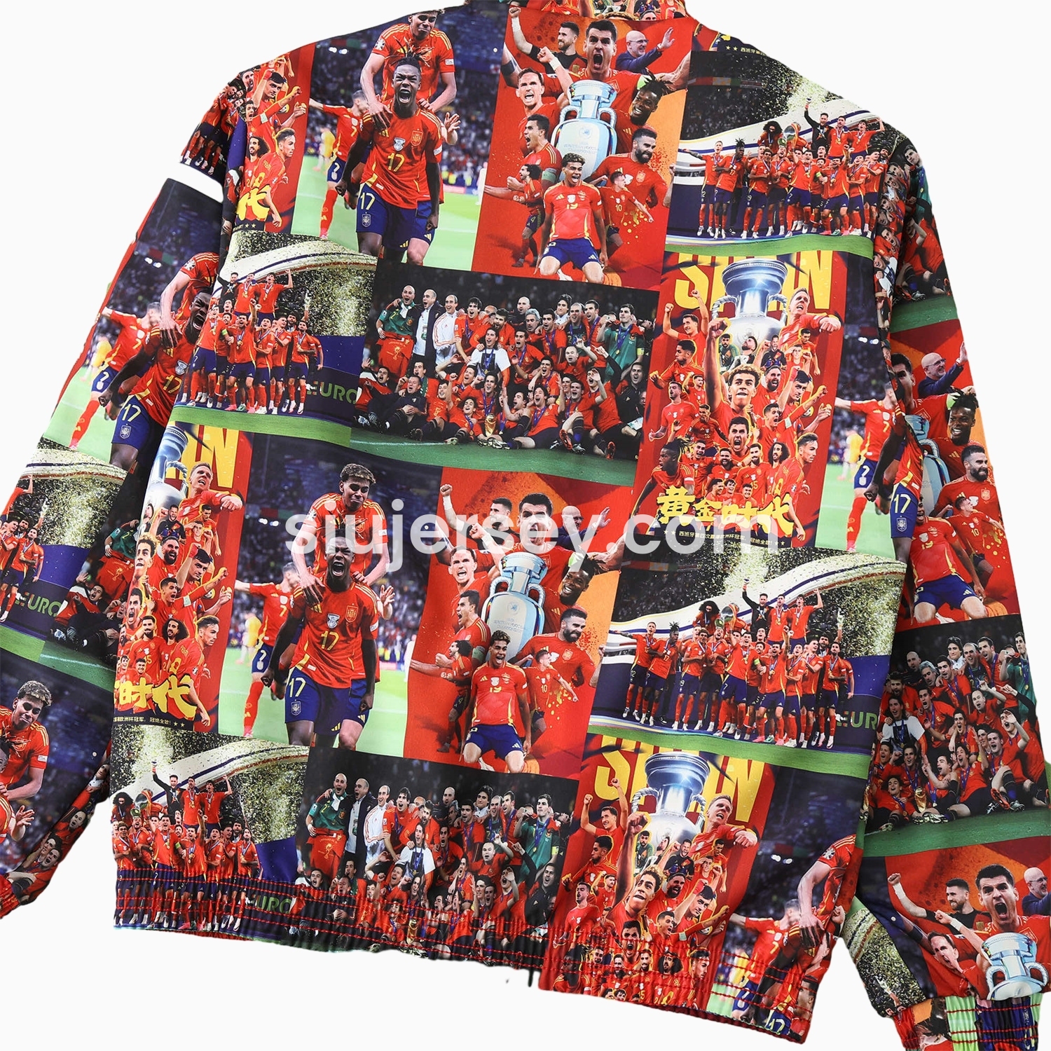 SIUjerseys-Spain 24-25 Red Double Sided Reversible Windbreaker - 2024 EURO Championship
