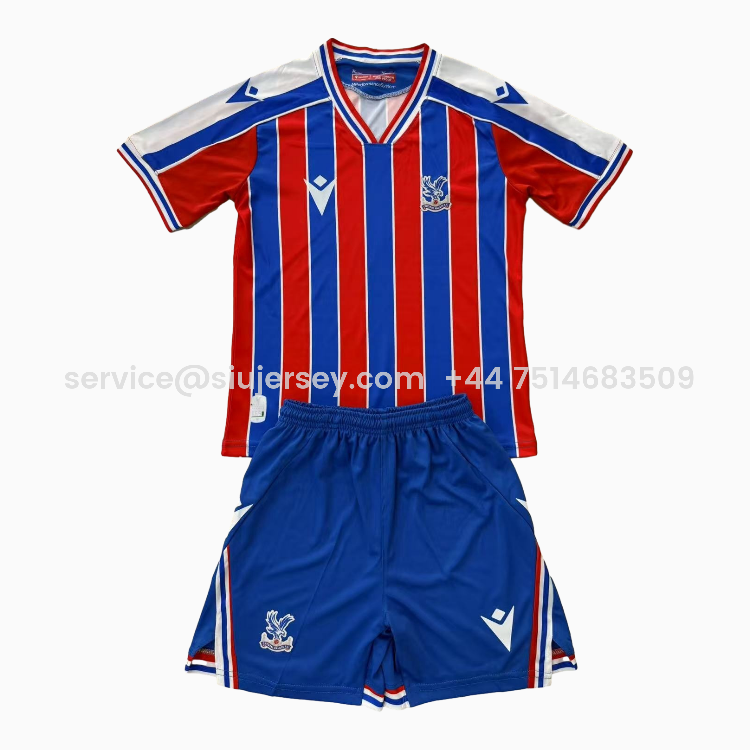 SIUjerseys-Crystal Palace 25-26 Home Kids Kit