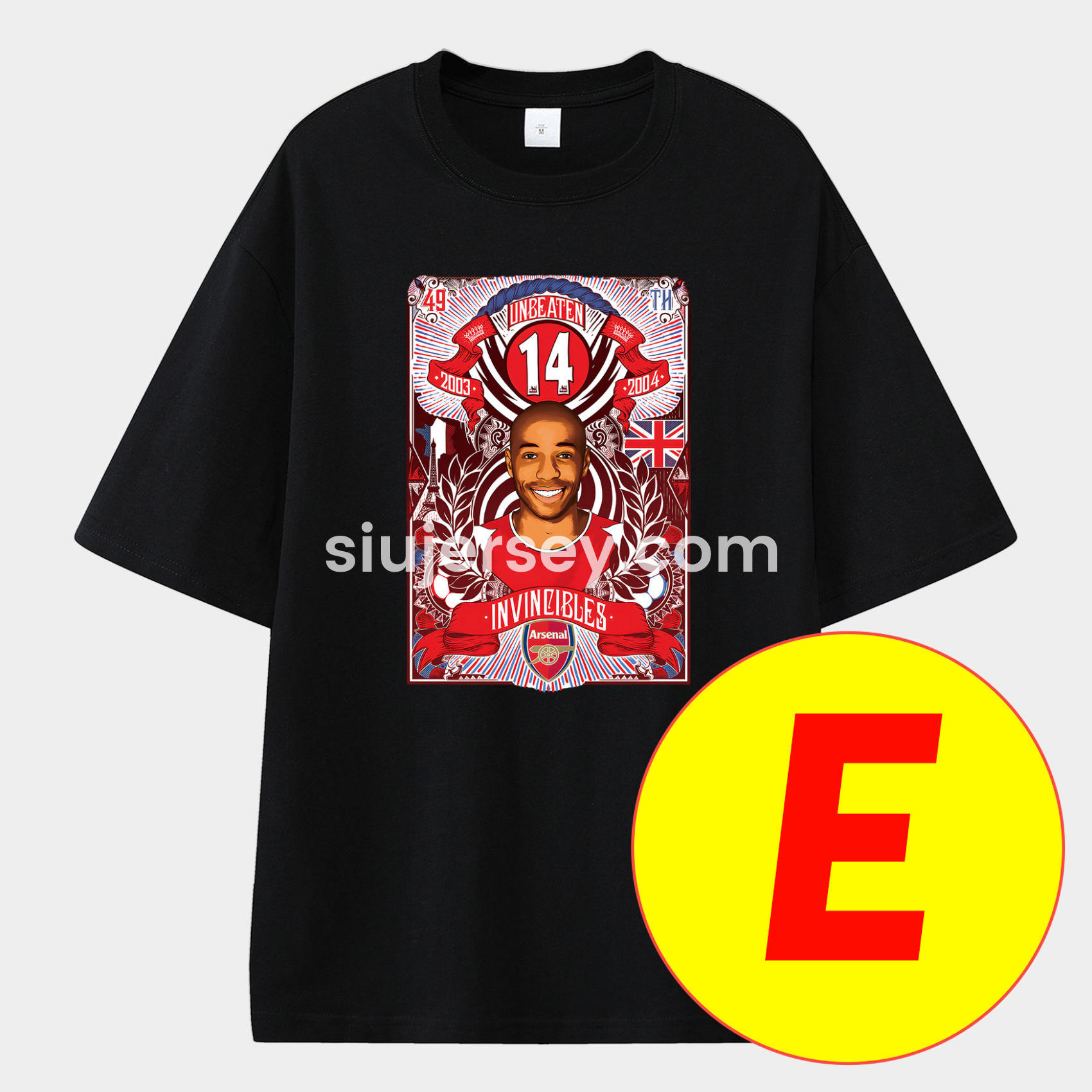 SIUjerseys-Arsenal Henry Wenger Saka Gunners Unisex Pure Cotton T-shirt