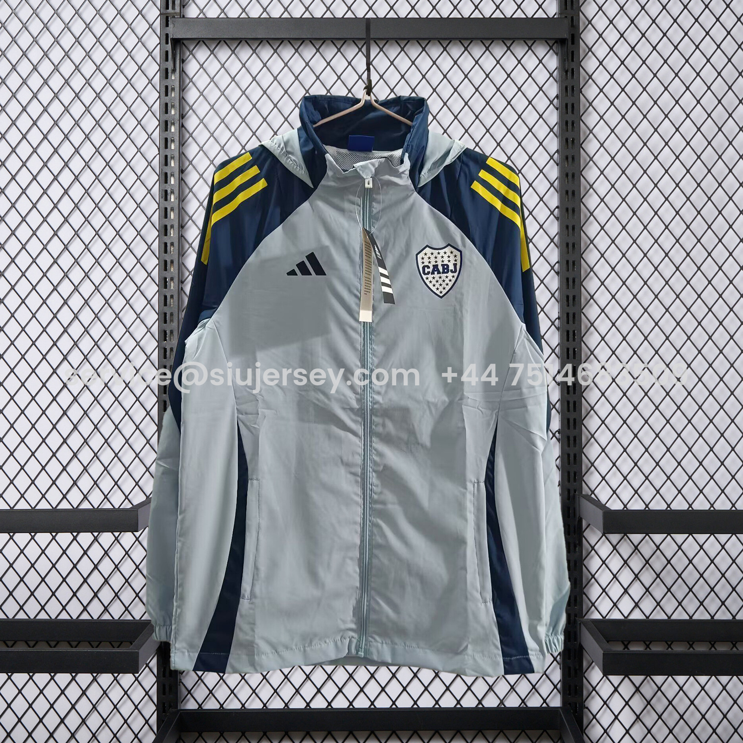SIUjerseys-Boca Juniors 25-26 Training Windbreaker Jacket - Grey