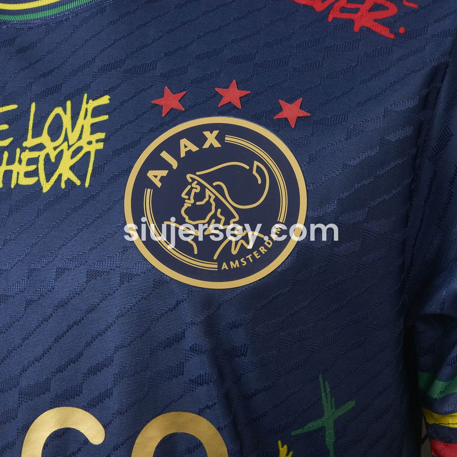 SIUjerseys-Ajax x B-O-B Marly 2025-26 40th Blue Special Edition Jersey - Player Version