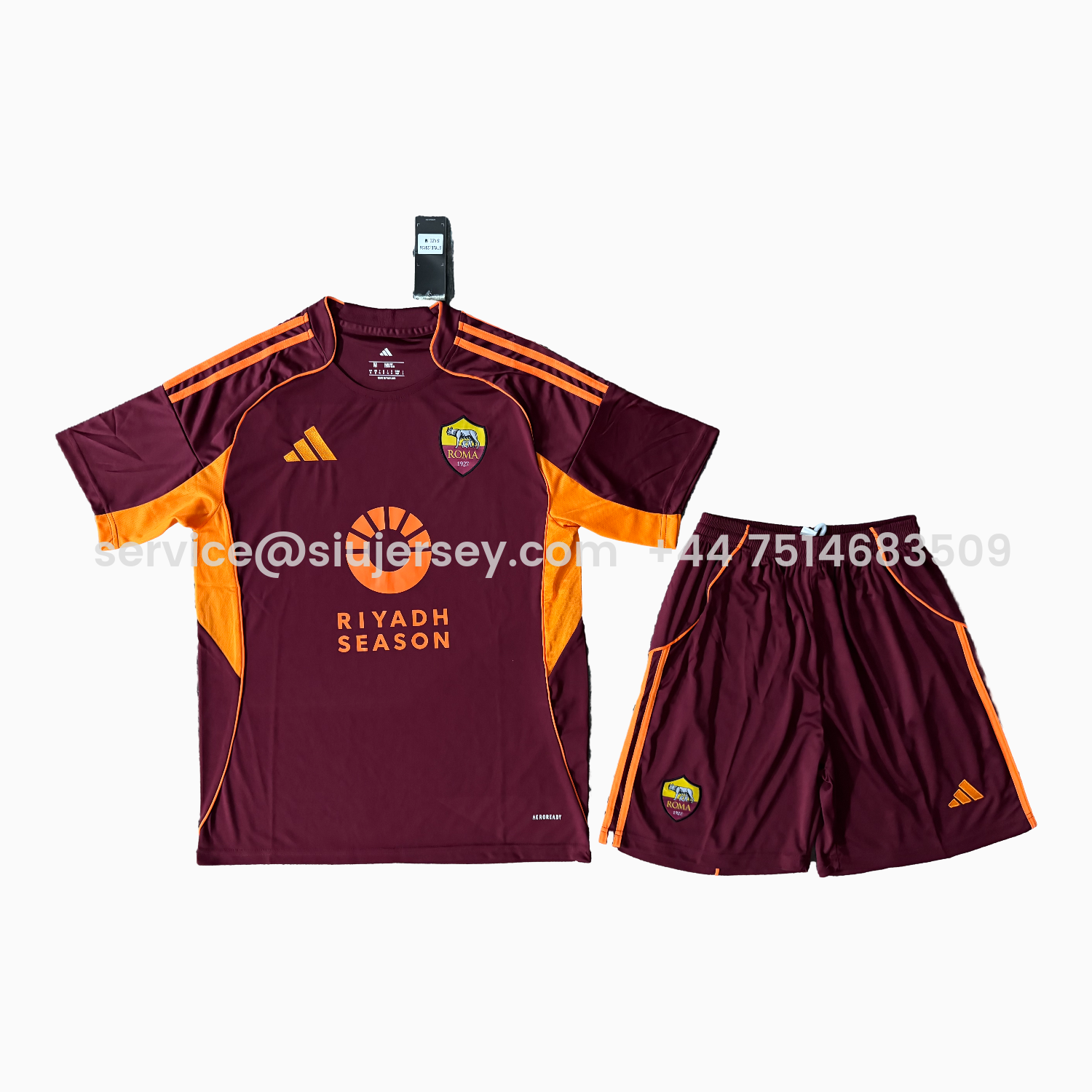SIUjerseys-AS Roma 25-26 Home Men's Adult Jersey Set - Fans Version