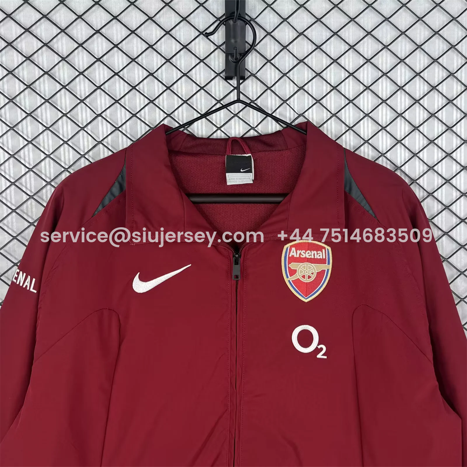 SIUjerseys-Retro Arsenal 2005-06 Home Windbreaker Jacket - Red