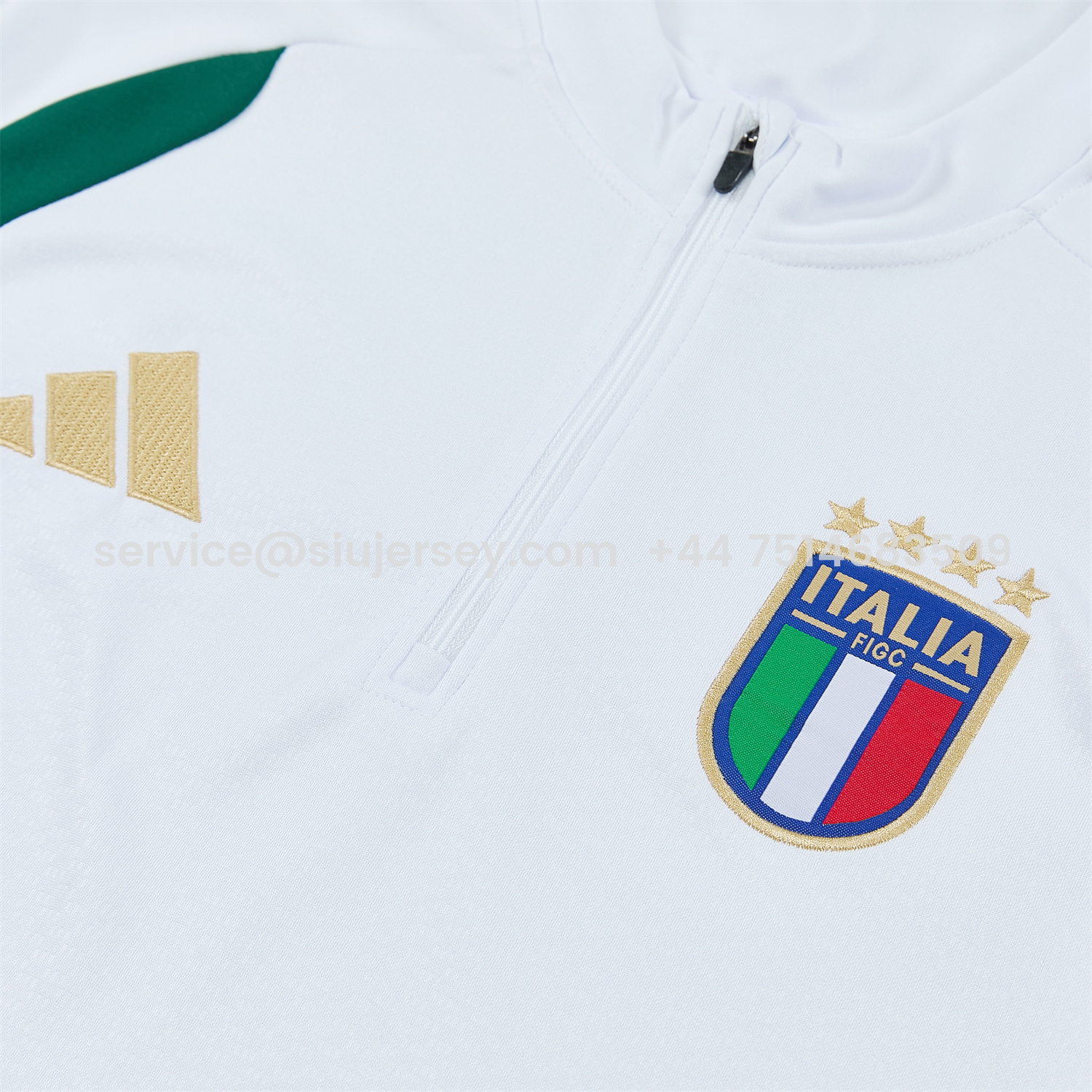 SIUjerseys-Italy 2026 Long Sleeve Training Set - White Top & Green Pants