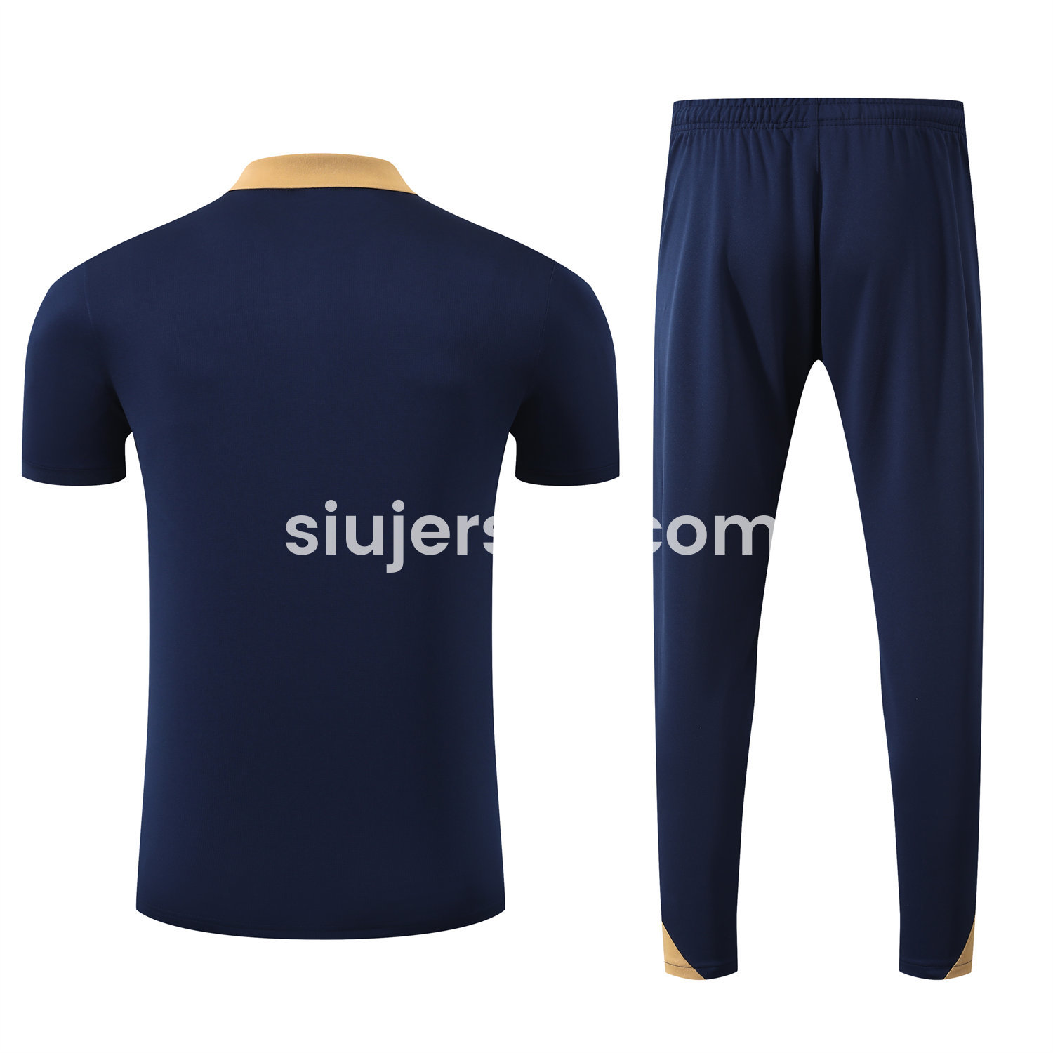 SIUjerseys-Pumas UNAM 25-26 POLO Short-Sleeve Training Set - Deep Blue Top and Pants