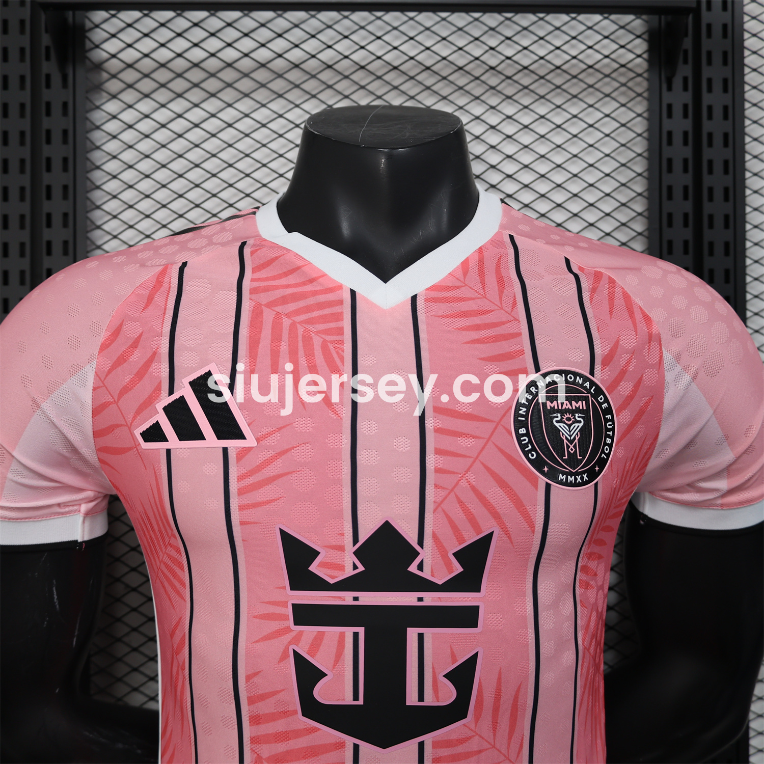 SIUjerseys-INT M.A.M 25-26 Pink Stripes and Leaves Pattern Special Jersey - Player Version