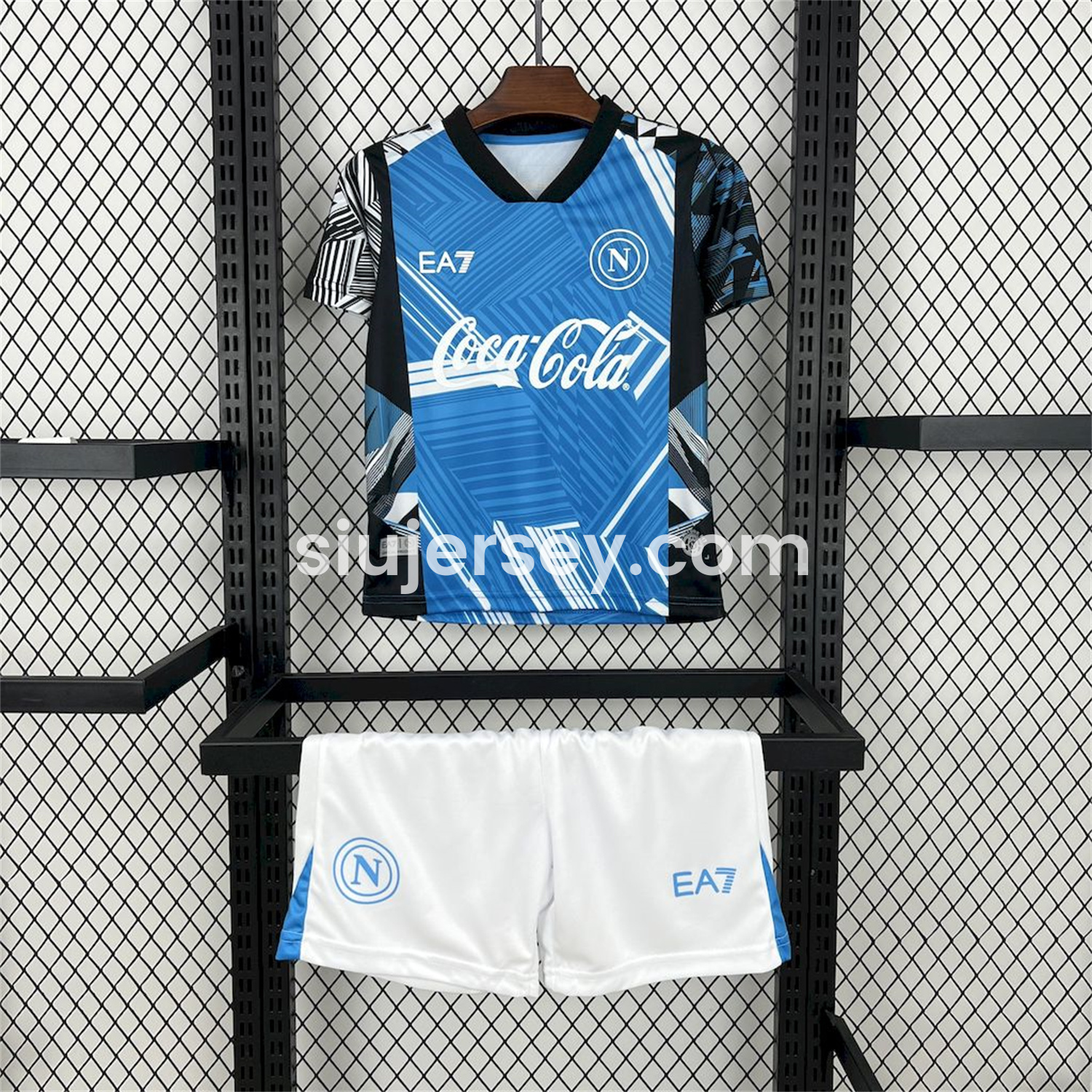 SIUjerseys-Napoli 24-25 Pre-Match Training Kids Kit