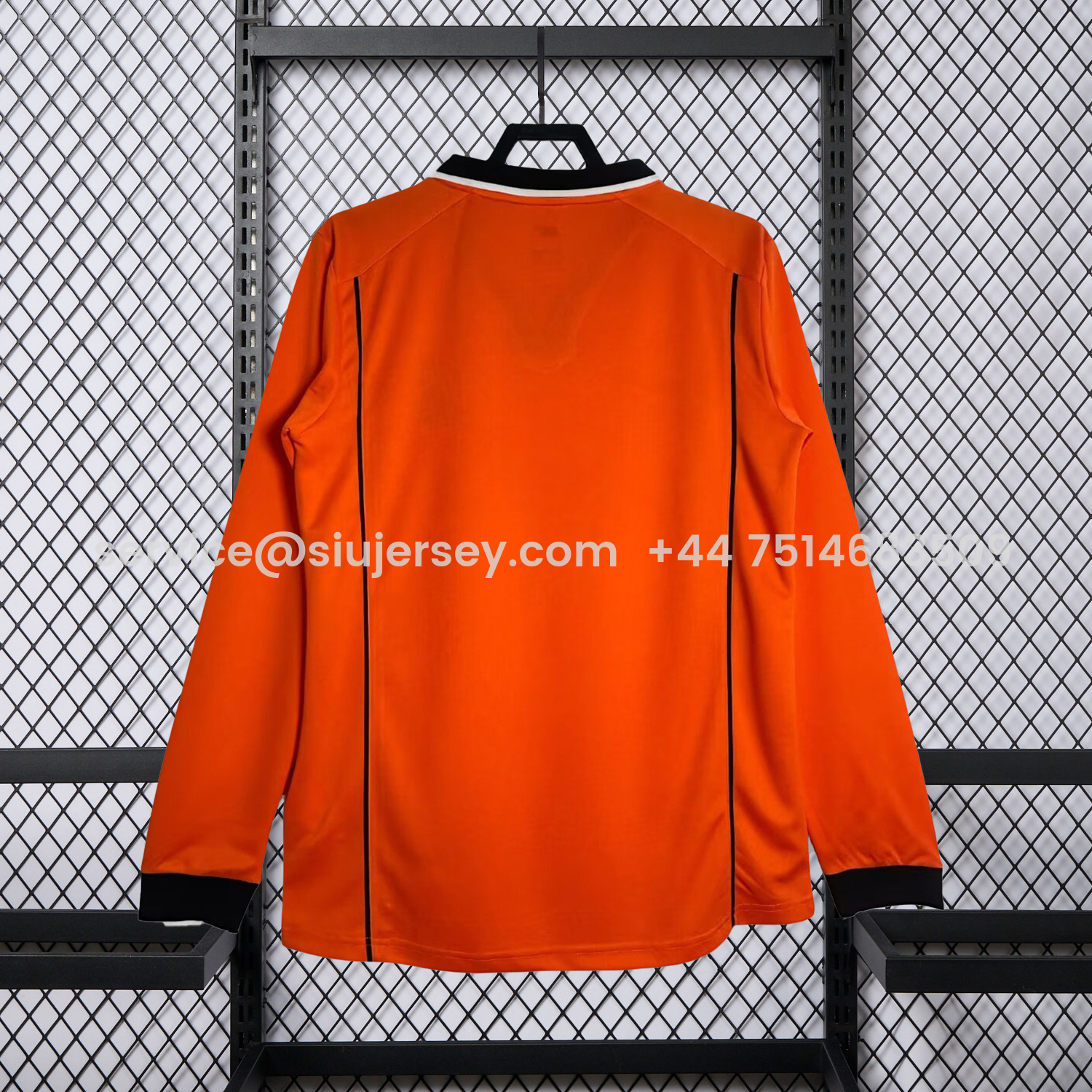 SIUjerseys-Retro Netherlands 1998 Home Long Sleeves Jersey