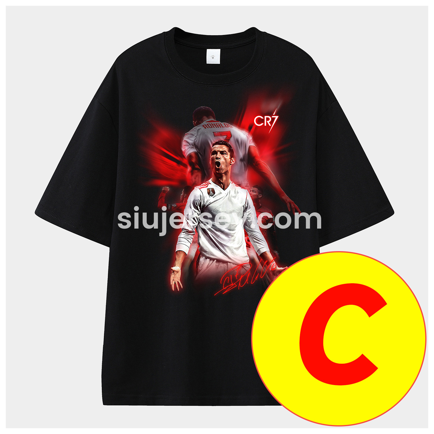 SIUjerseys-Cristiano Ronaldo Portugal Real Madrid Manchester United Unisex Pure Cotton T-shirt