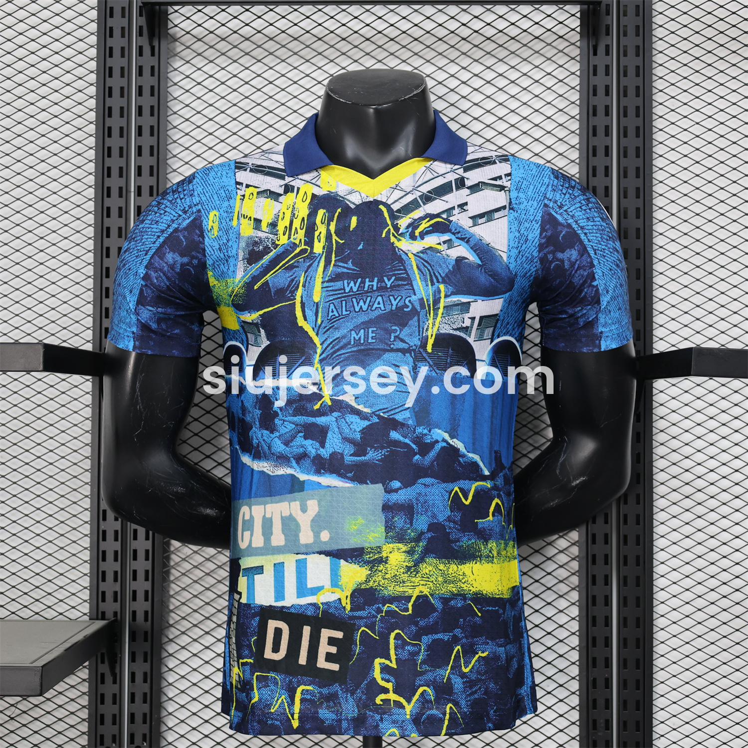 SIUjerseys-Manchester City 24-25 Blue Graffiti Special Edition Jersey - Player Version