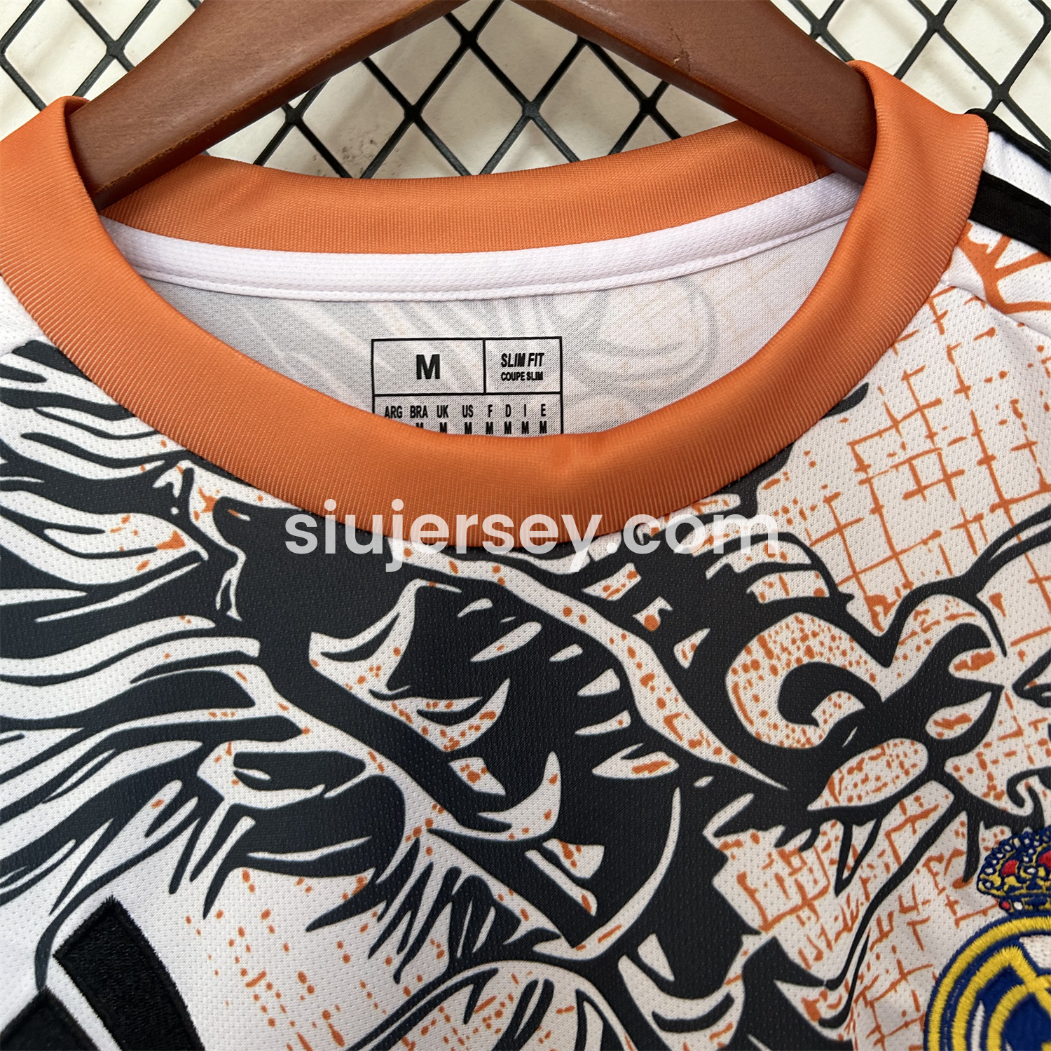 SIUjerseys-Real Madrid 25-26 Black Dragon Orange Dragon White Special Edition Jersey - Fans Version