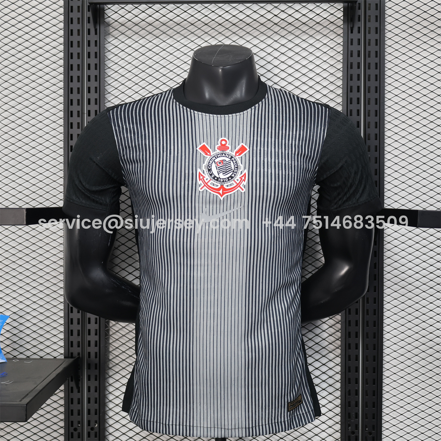 SIUjerseys-Corinthians 25-26 Black Unsponsored Goalkeeper Jersey - Player Version